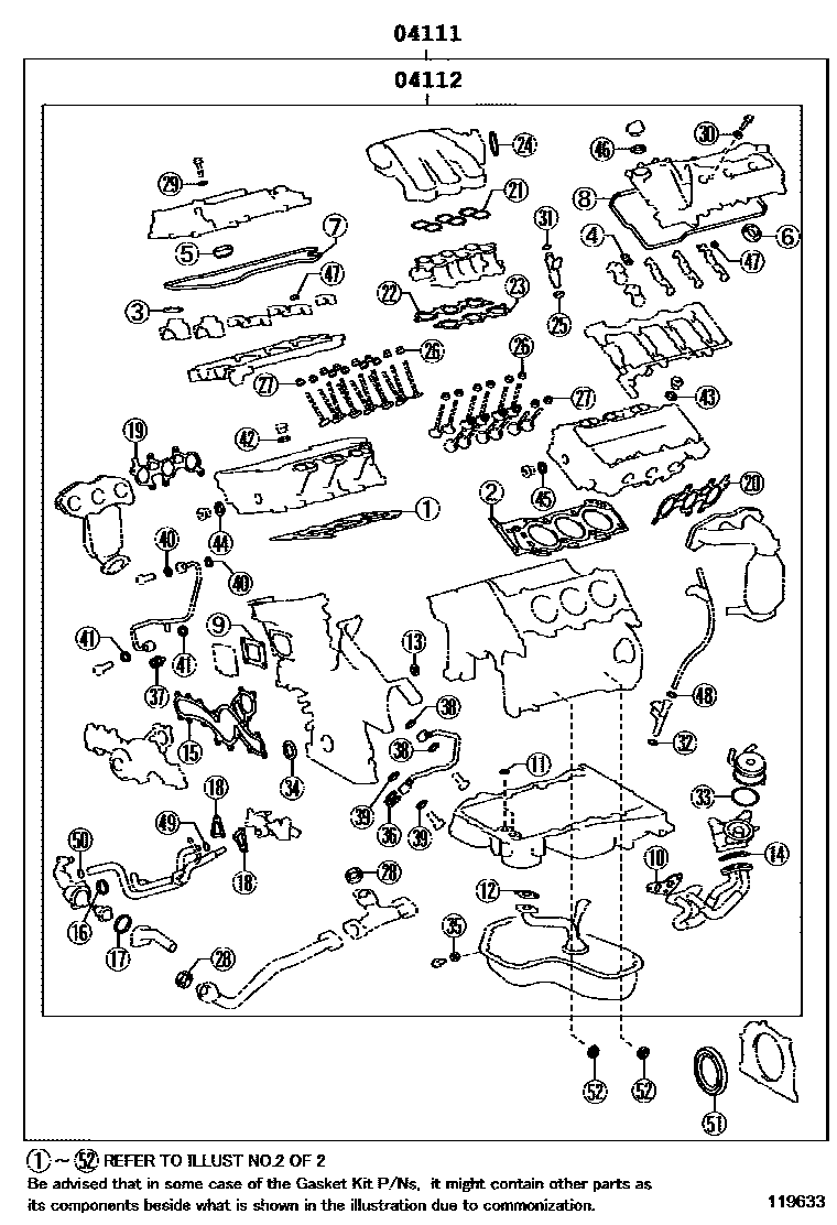 1103 — ENGINE OVERHAUL GASKET KIT