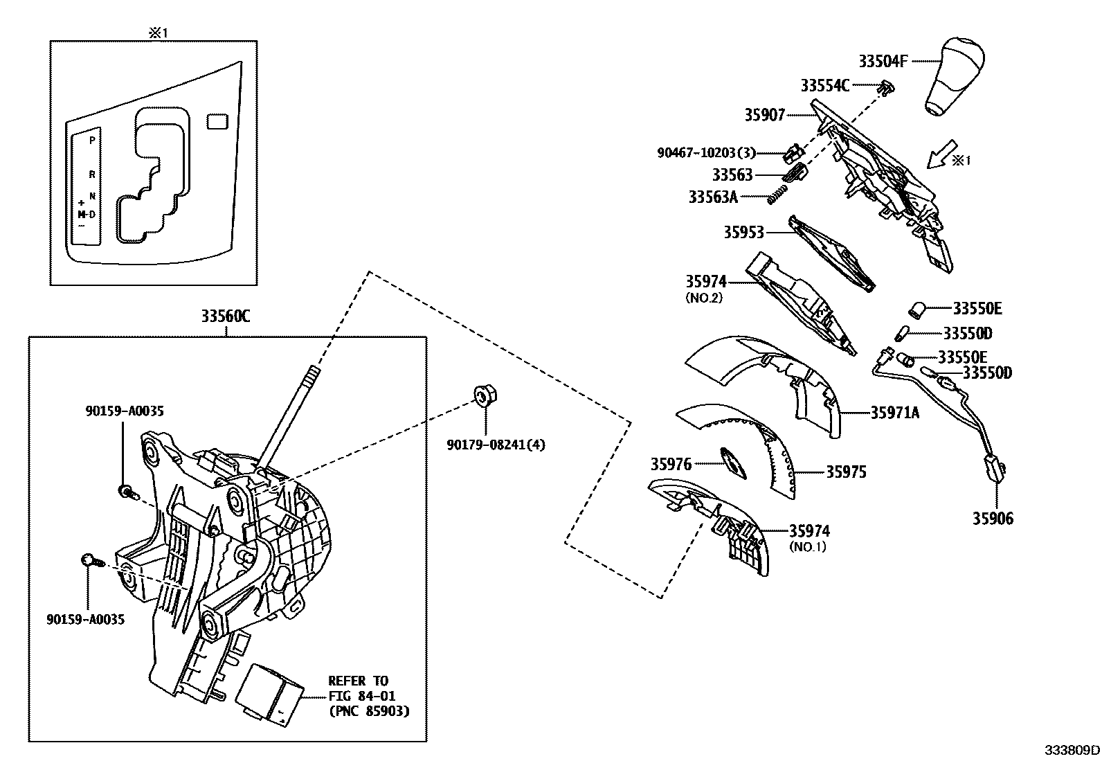 3312 — SHIFT LEVER & RETAINER