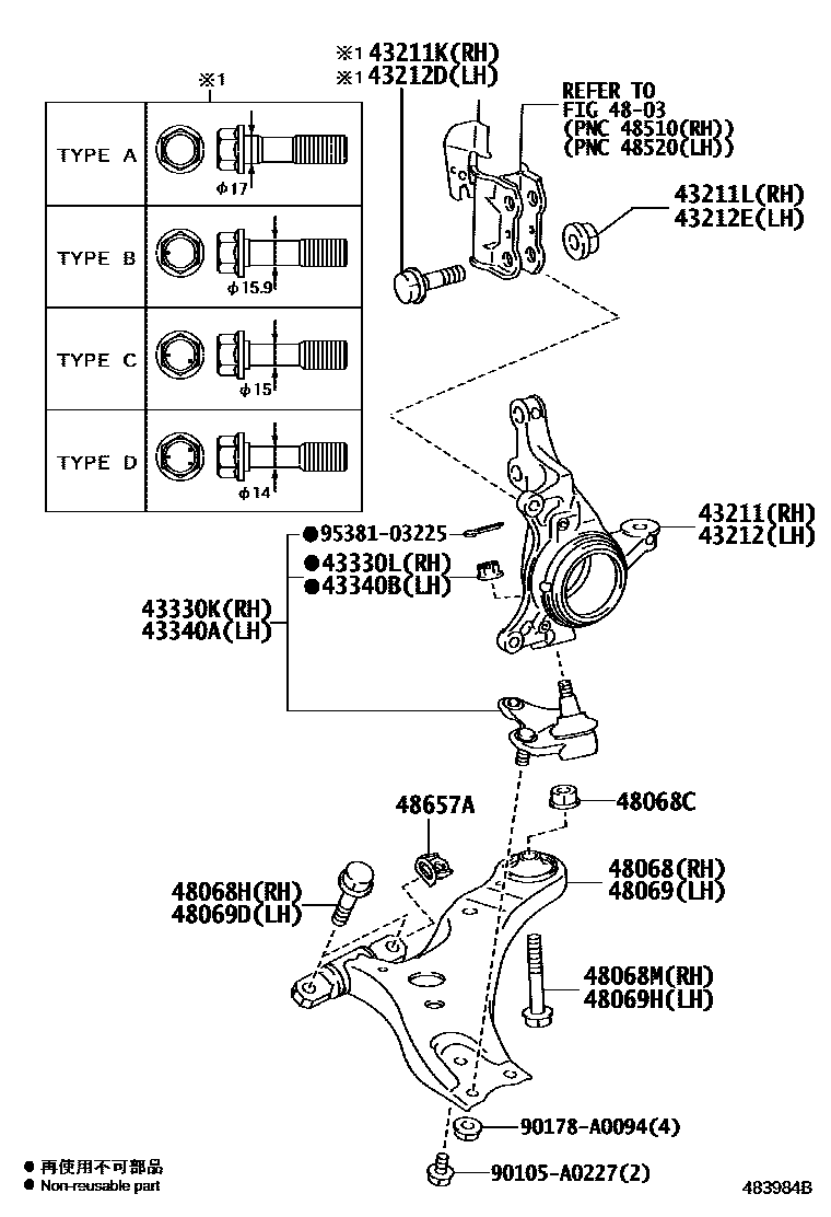 4802 — FRONT AXLE ARM & STEERING KNUCKLE