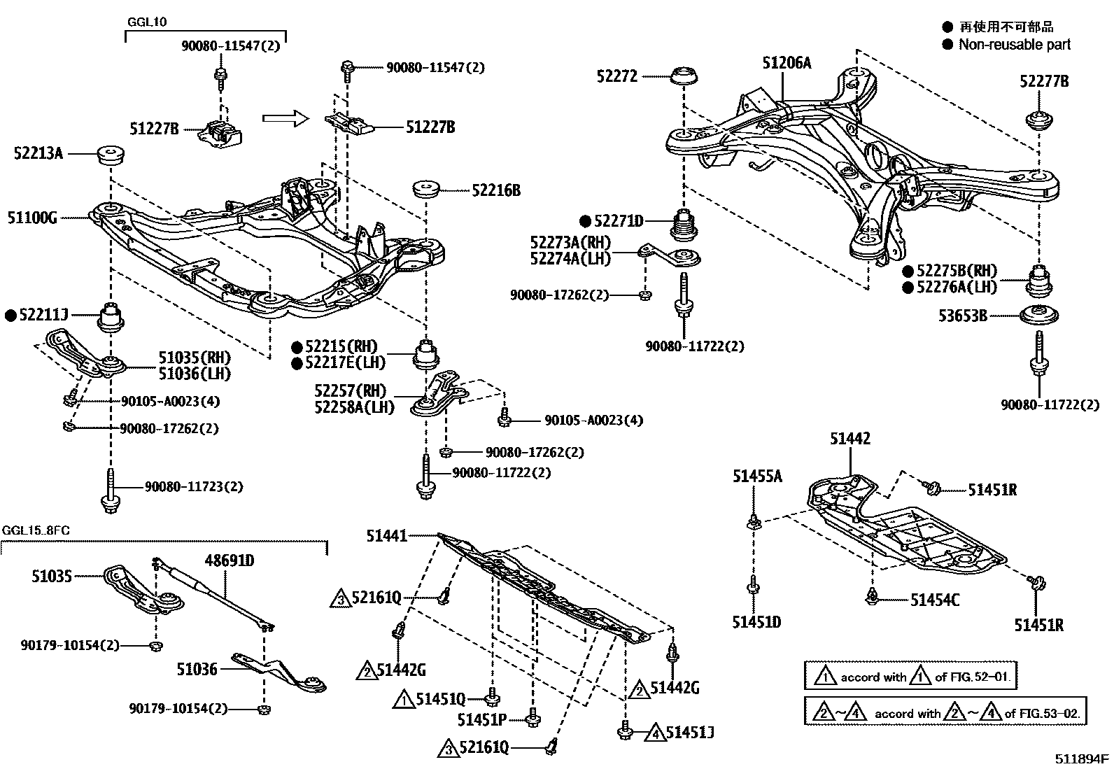 5102 — SUSPENSION CROSSMEMBER & UNDER COVER