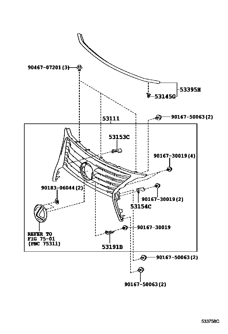 5301 — RADIATOR GRILLE