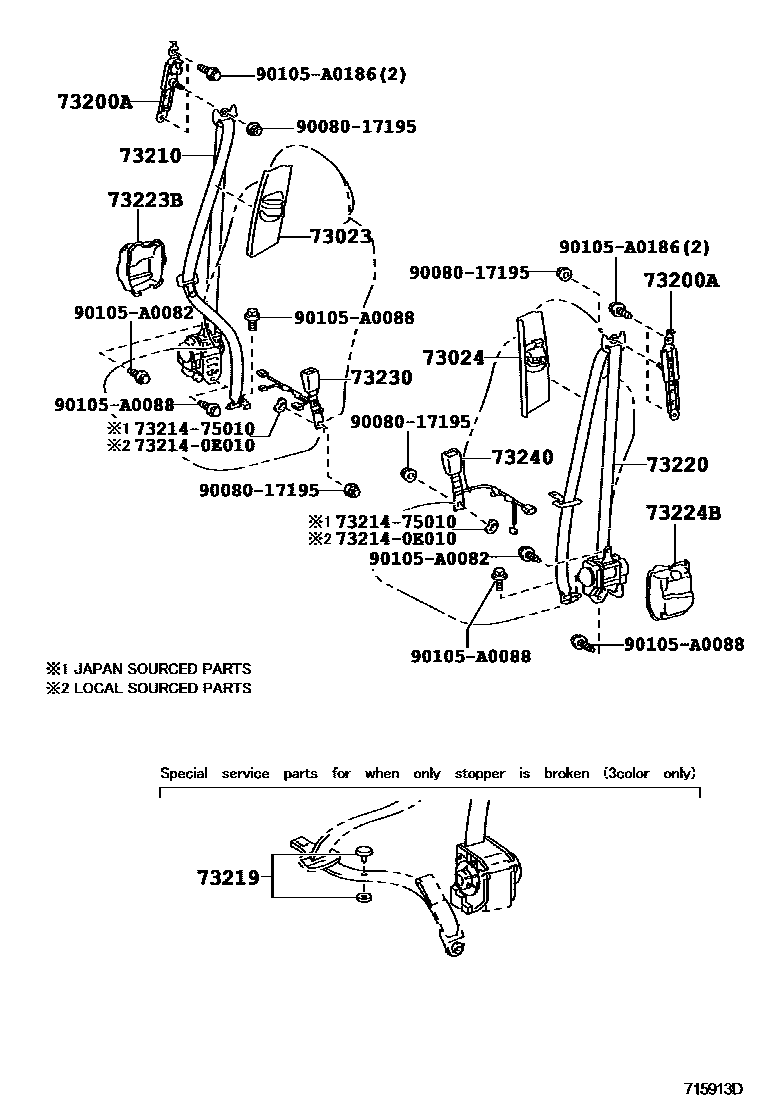 7104 — SEAT BELT & CHILD RESTRAINT SEAT