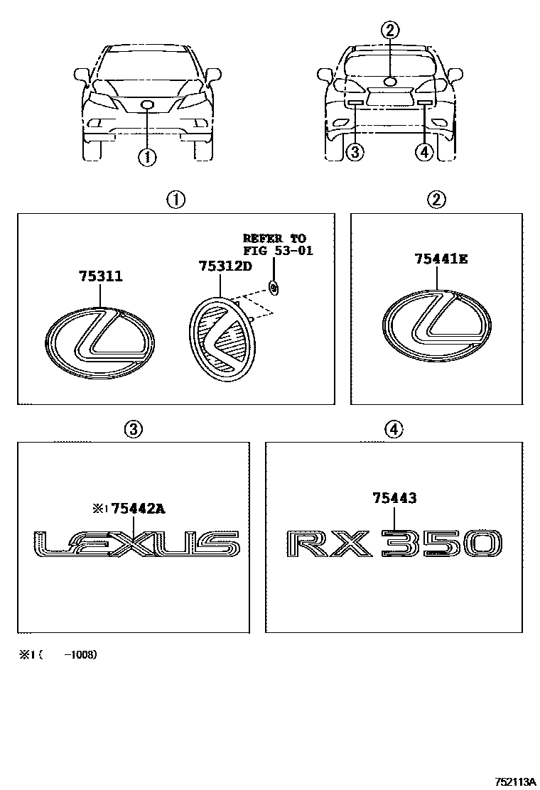 7501 — EMBLEM & NAME PLATE (EXTERIOR & INTERIOR)