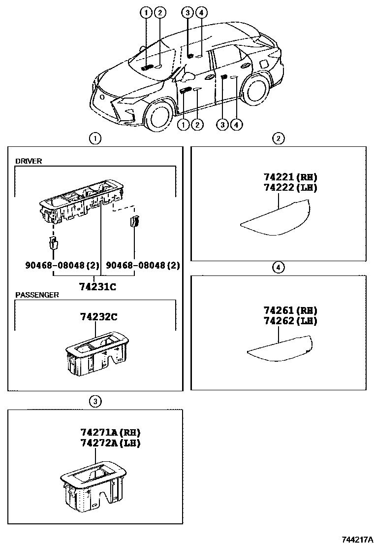7401 — ARMREST & VISOR