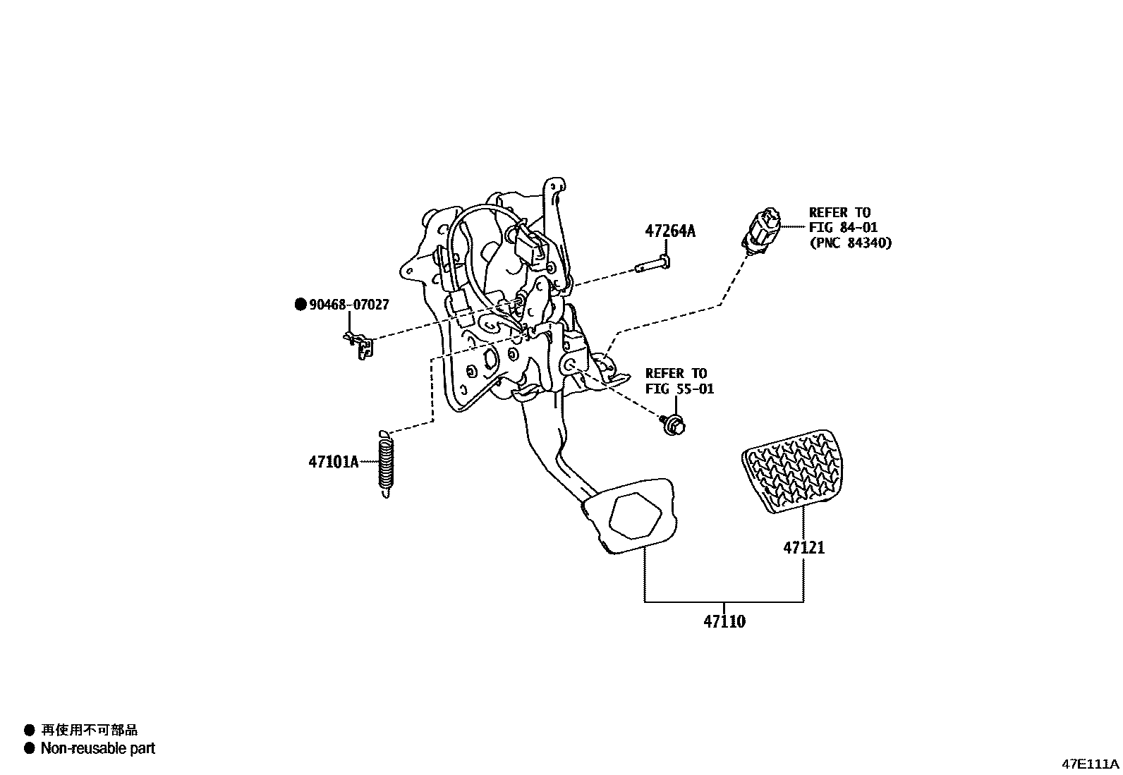 4701 — BRAKE PEDAL & BRACKET