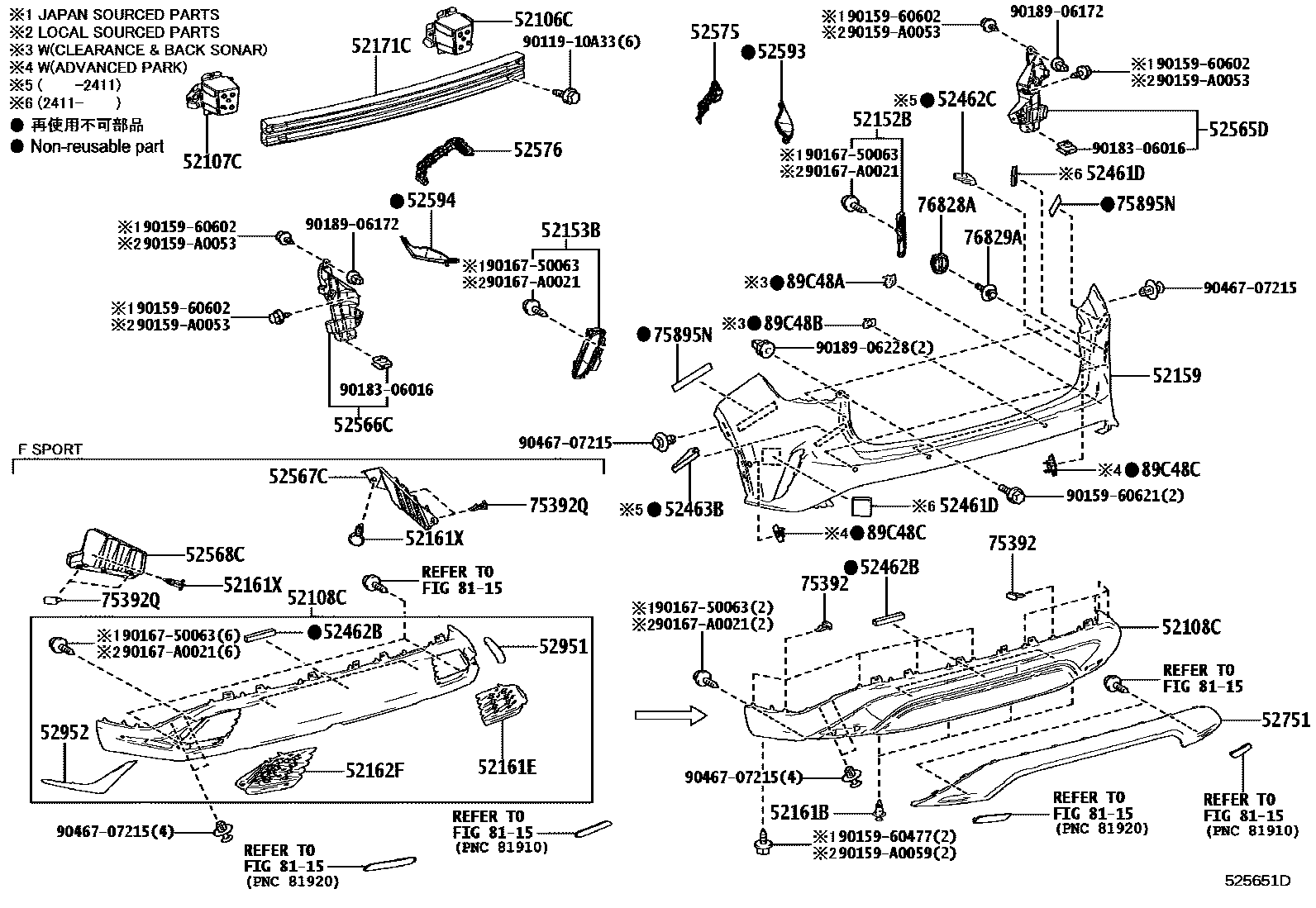 5202 — REAR BUMPER & BUMPER STAY