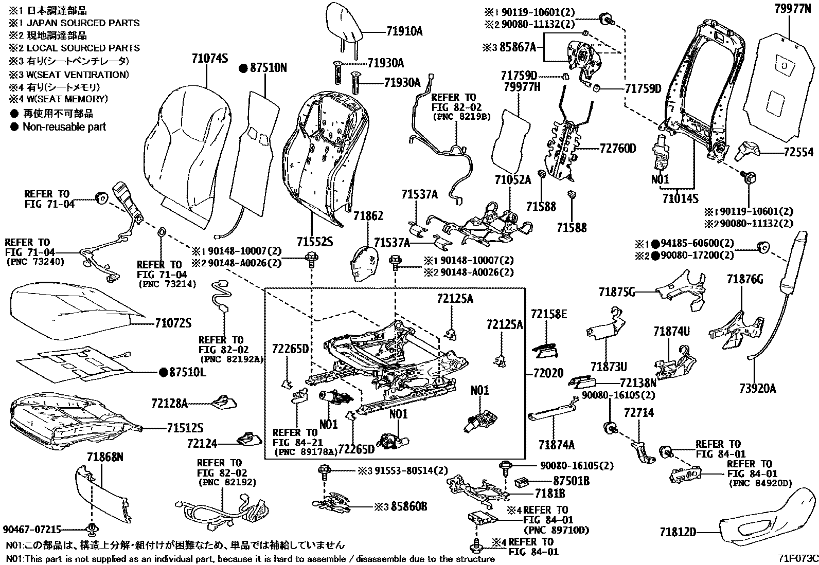 7101 — FRONT SEAT & SEAT TRACK