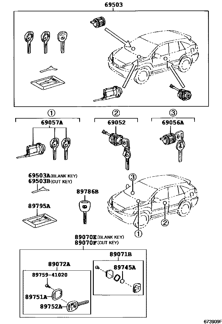 6712 — LOCK CYLINDER SET