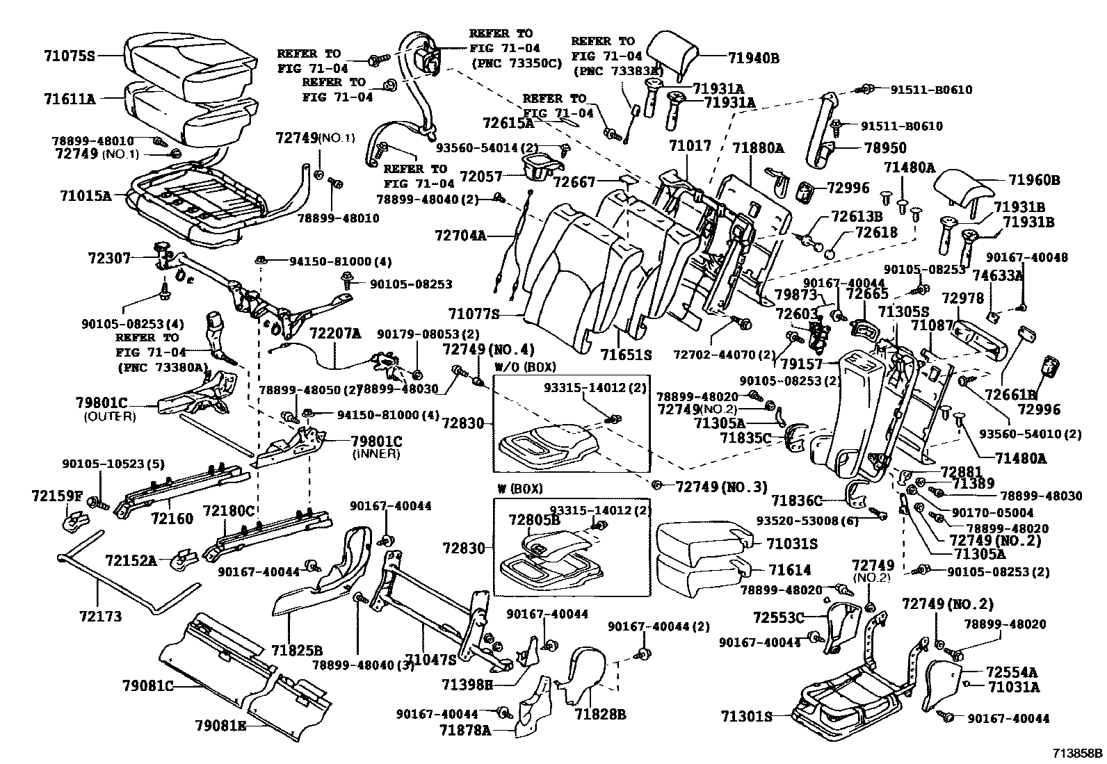 7102 — REAR SEAT & SEAT TRACK