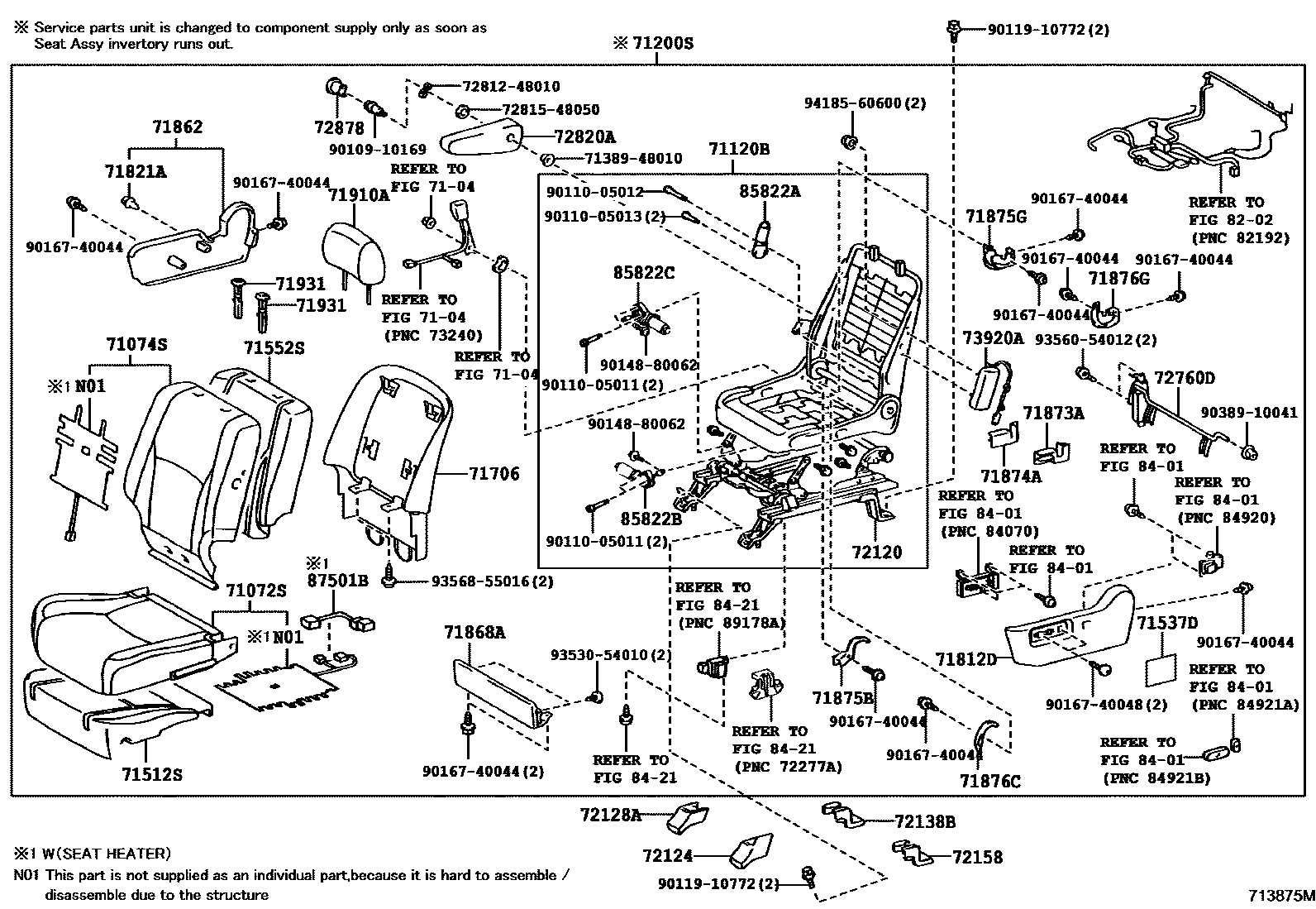 7101 — FRONT SEAT & SEAT TRACK