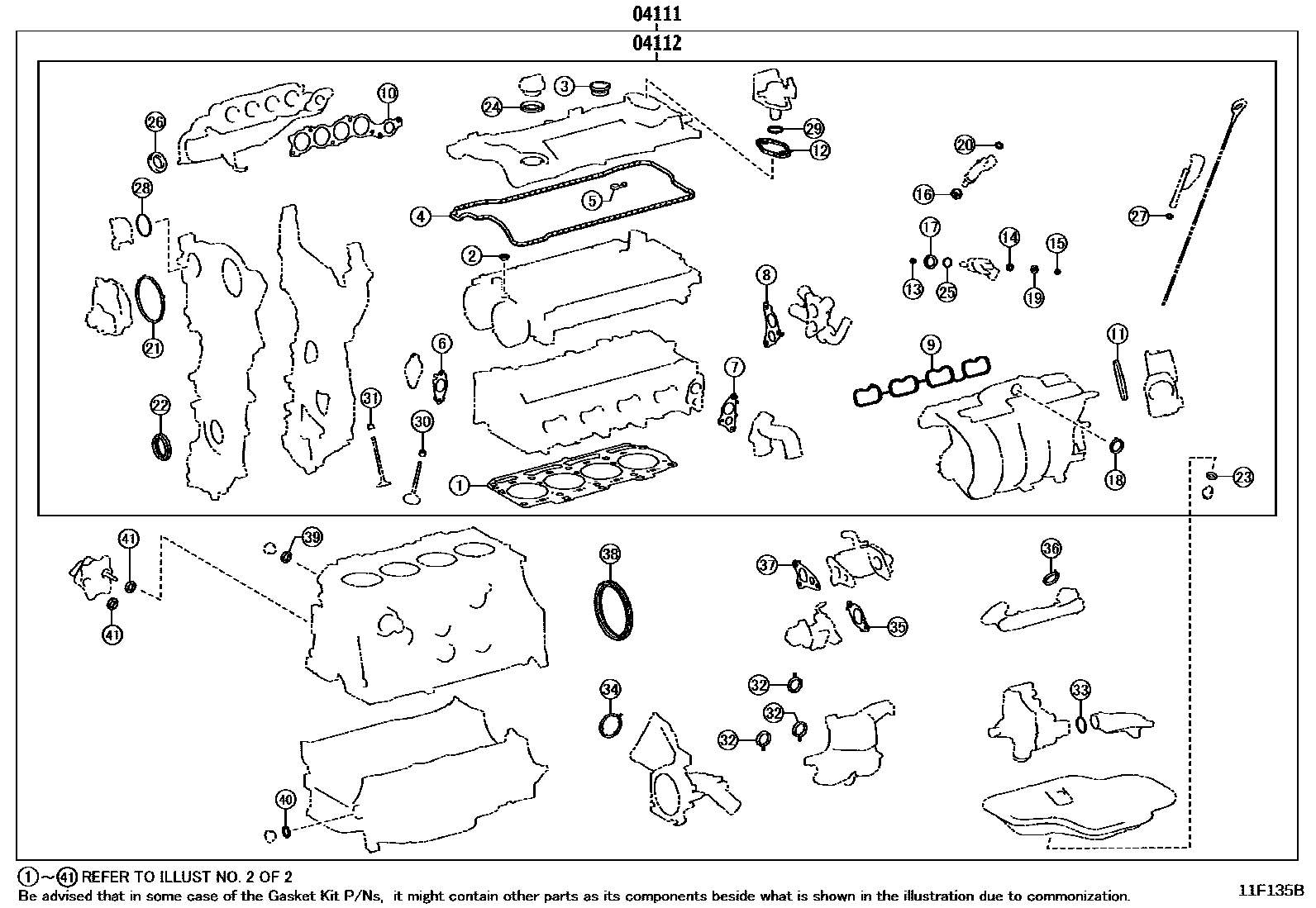 1103 — ENGINE OVERHAUL GASKET KIT
