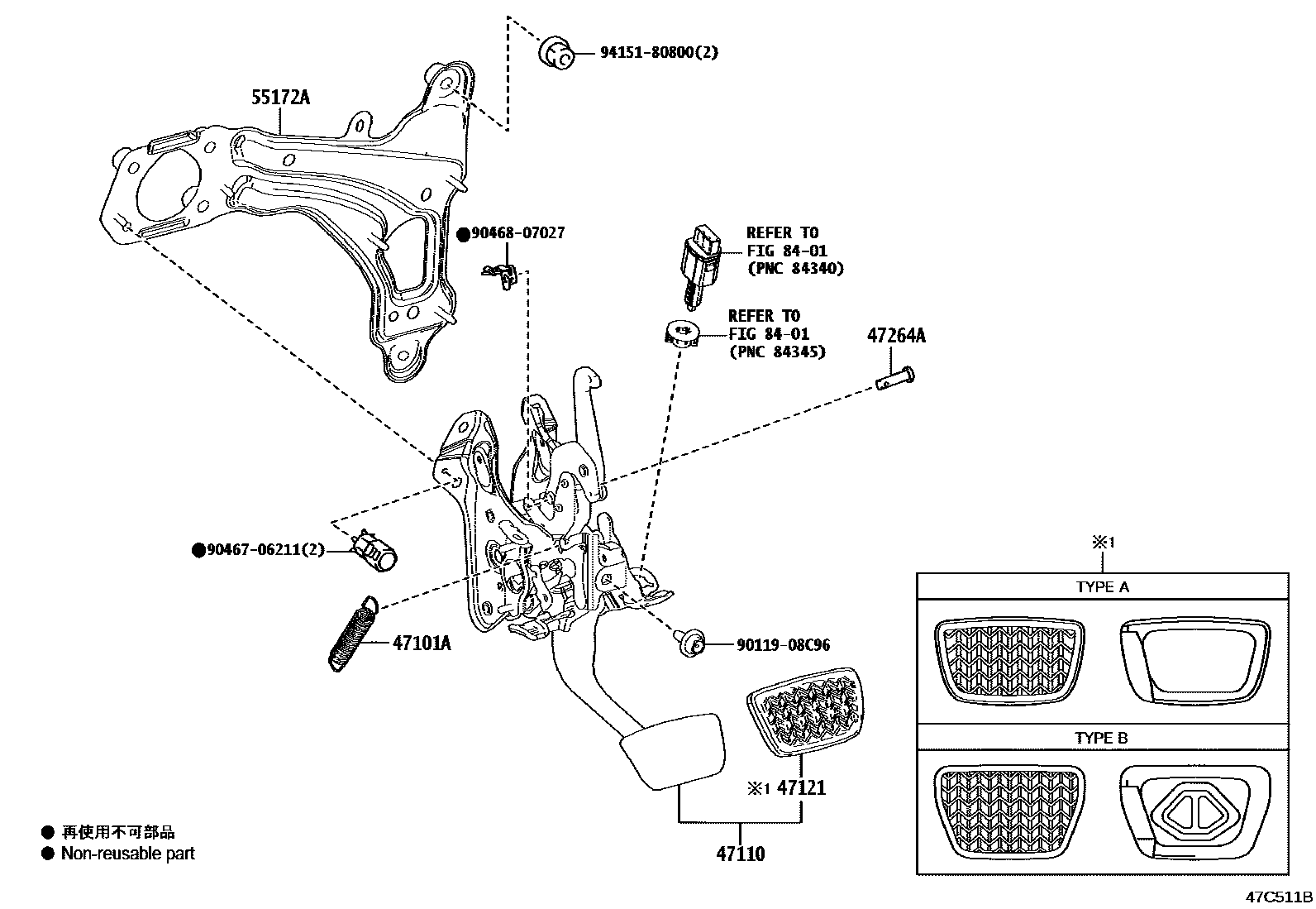 4701 — BRAKE PEDAL & BRACKET