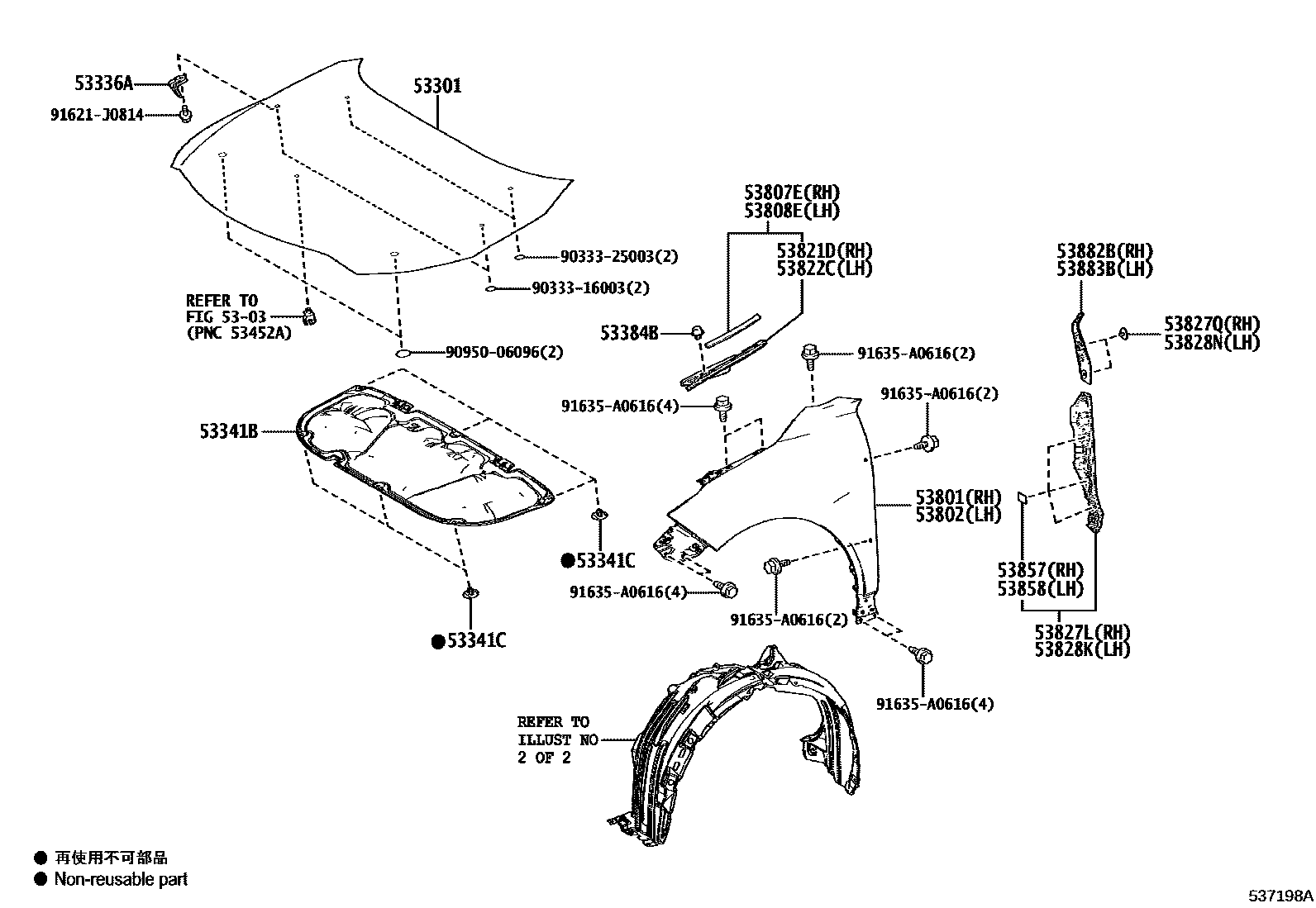 5302 — HOOD & FRONT FENDER