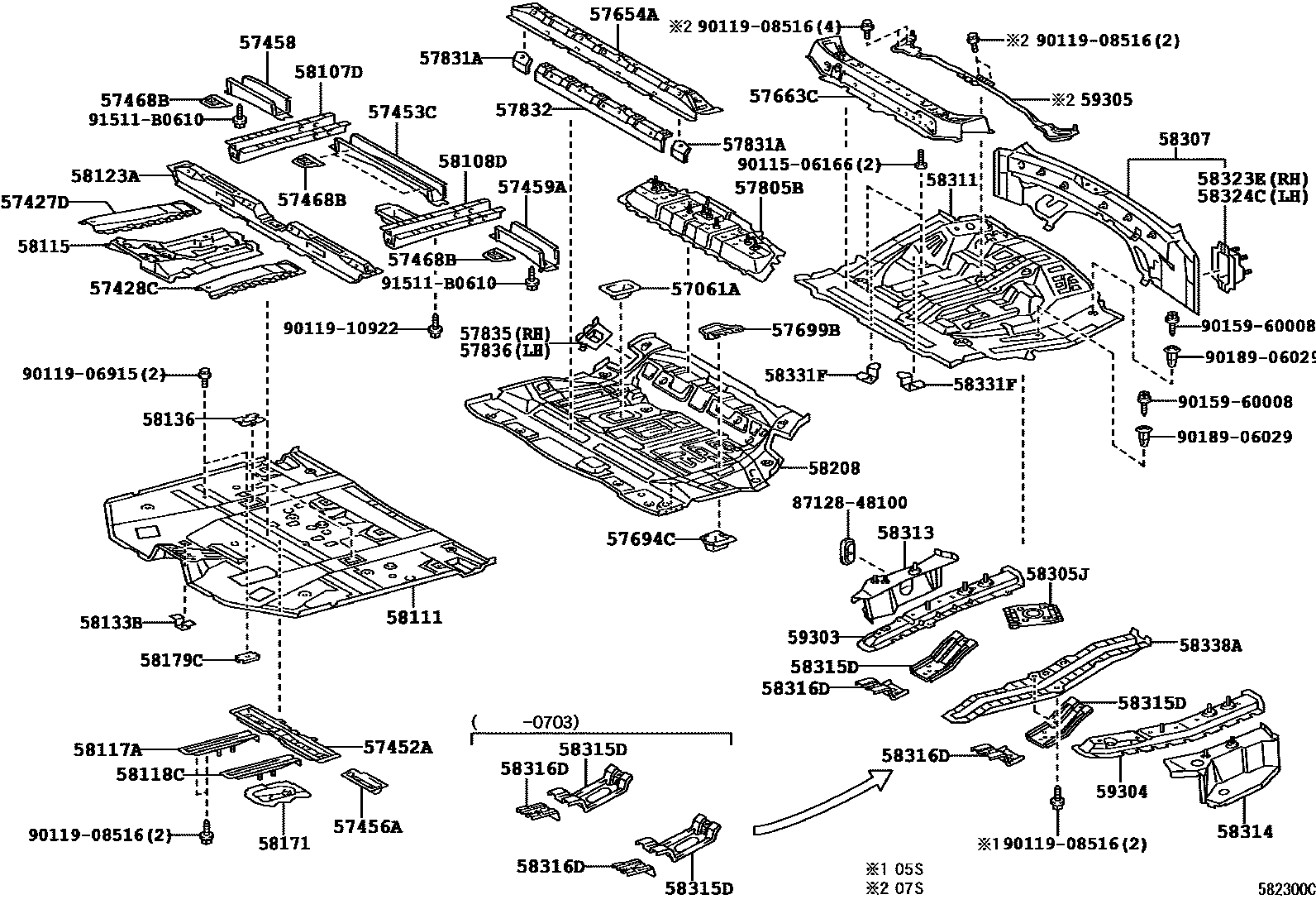 5801 — FLOOR PAN & LOWER BACK PANEL