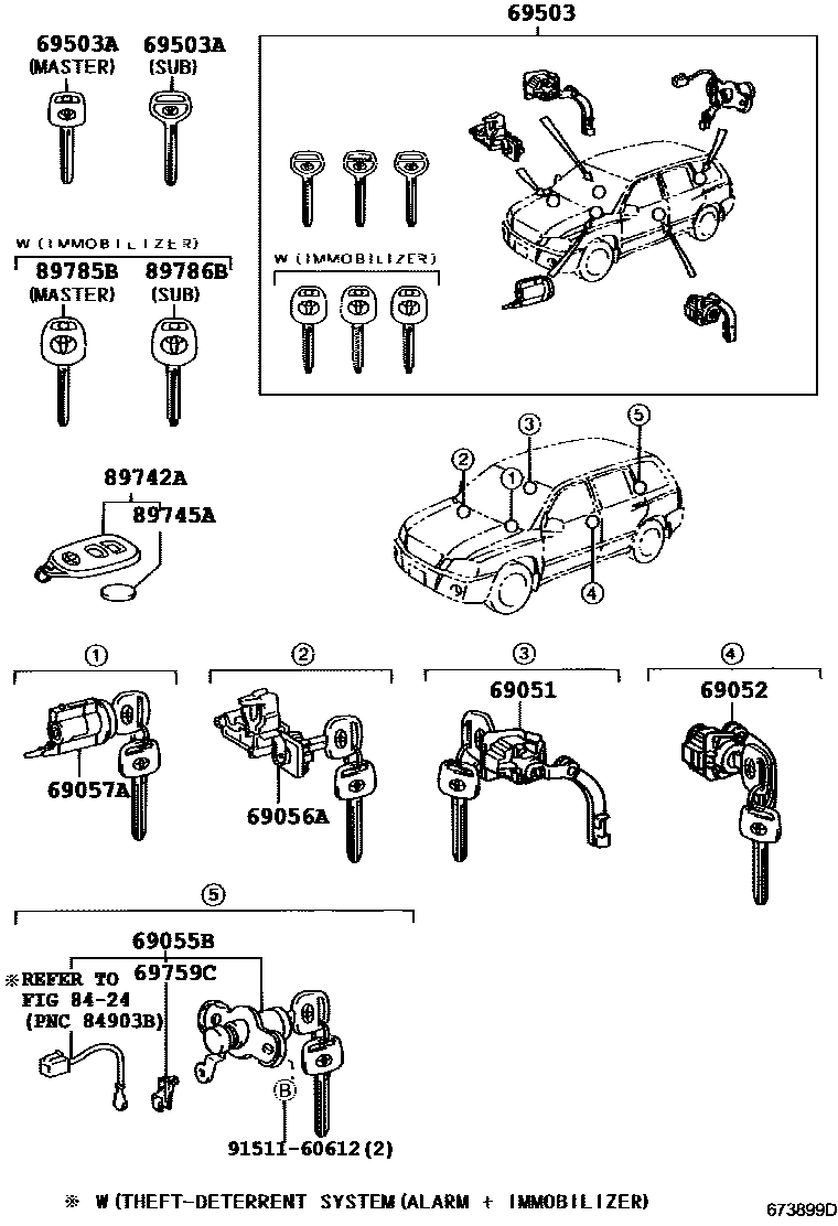6712 — LOCK CYLINDER SET