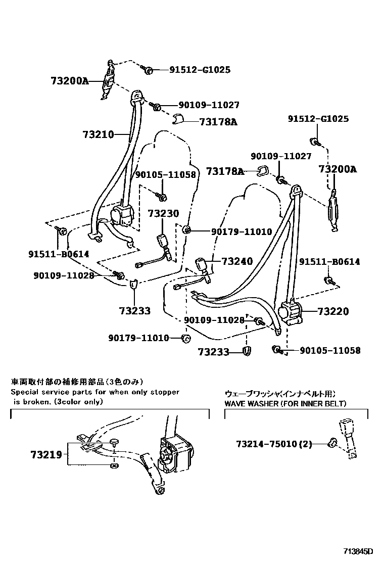 7104 — SEAT BELT & CHILD RESTRAINT SEAT