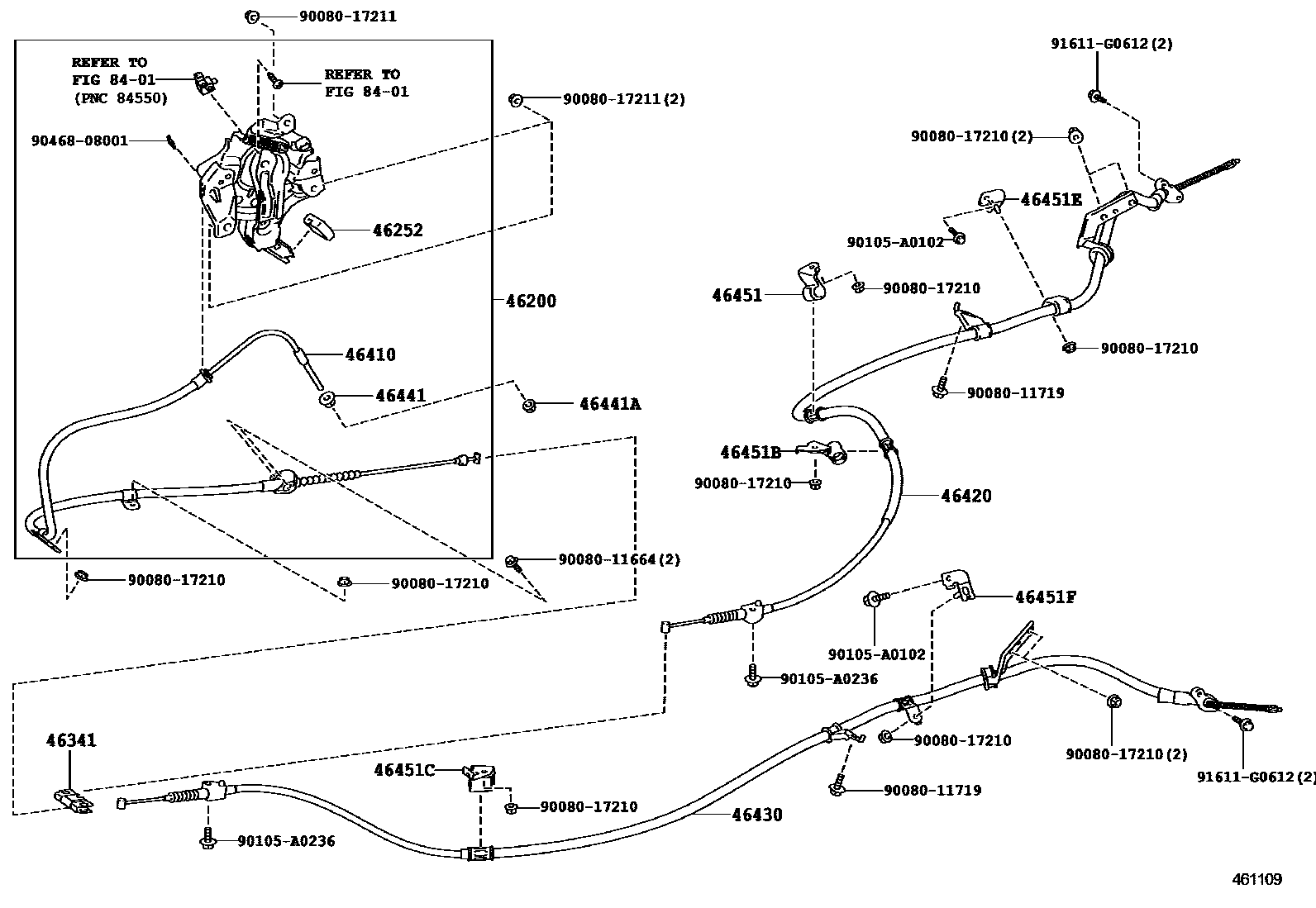 4601 — PARKING BRAKE & CABLE