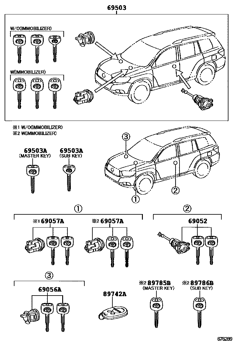 6712 — LOCK CYLINDER SET