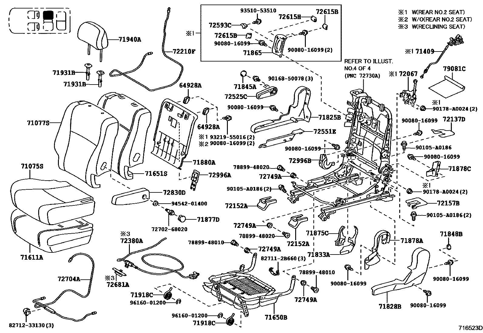 7102 — REAR SEAT & SEAT TRACK