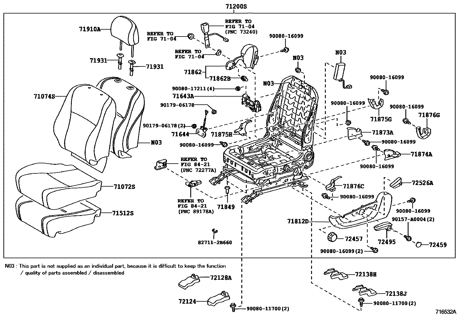 7101 — FRONT SEAT & SEAT TRACK