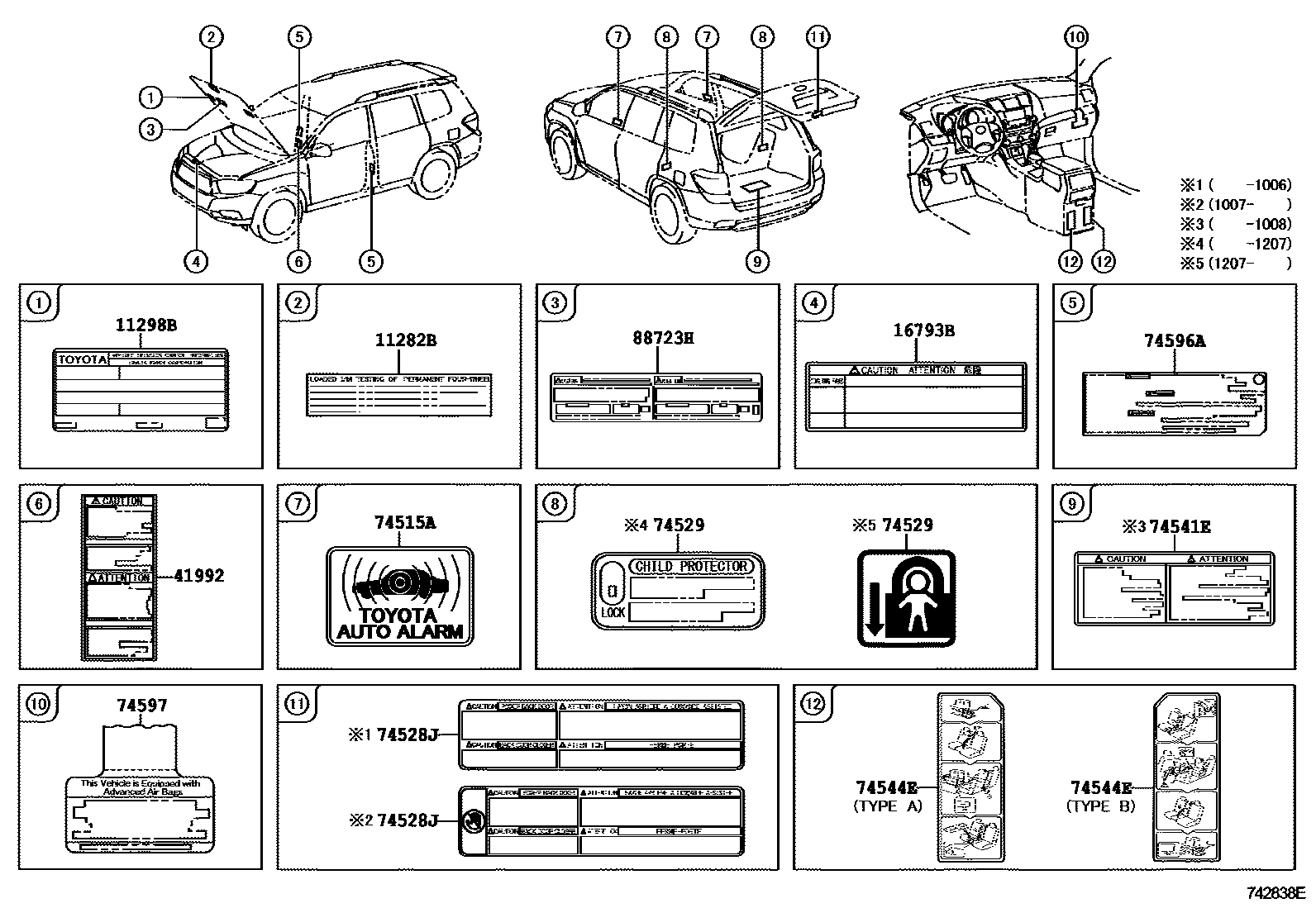 7403 — CAUTION PLATE (EXTERIOR & INTERIOR)