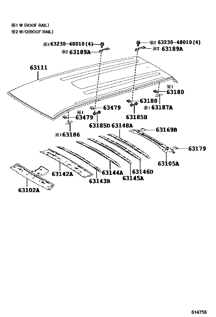 6104 — ROOF PANEL & BACK WINDOW GLASS