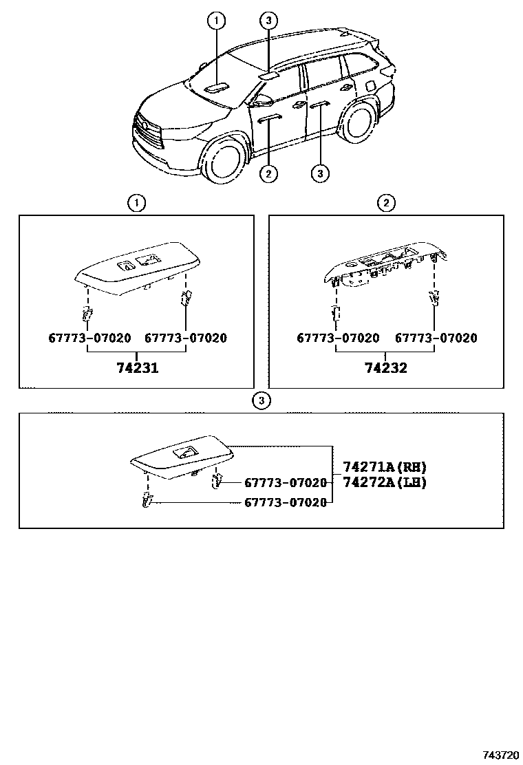 7401 — ARMREST & VISOR