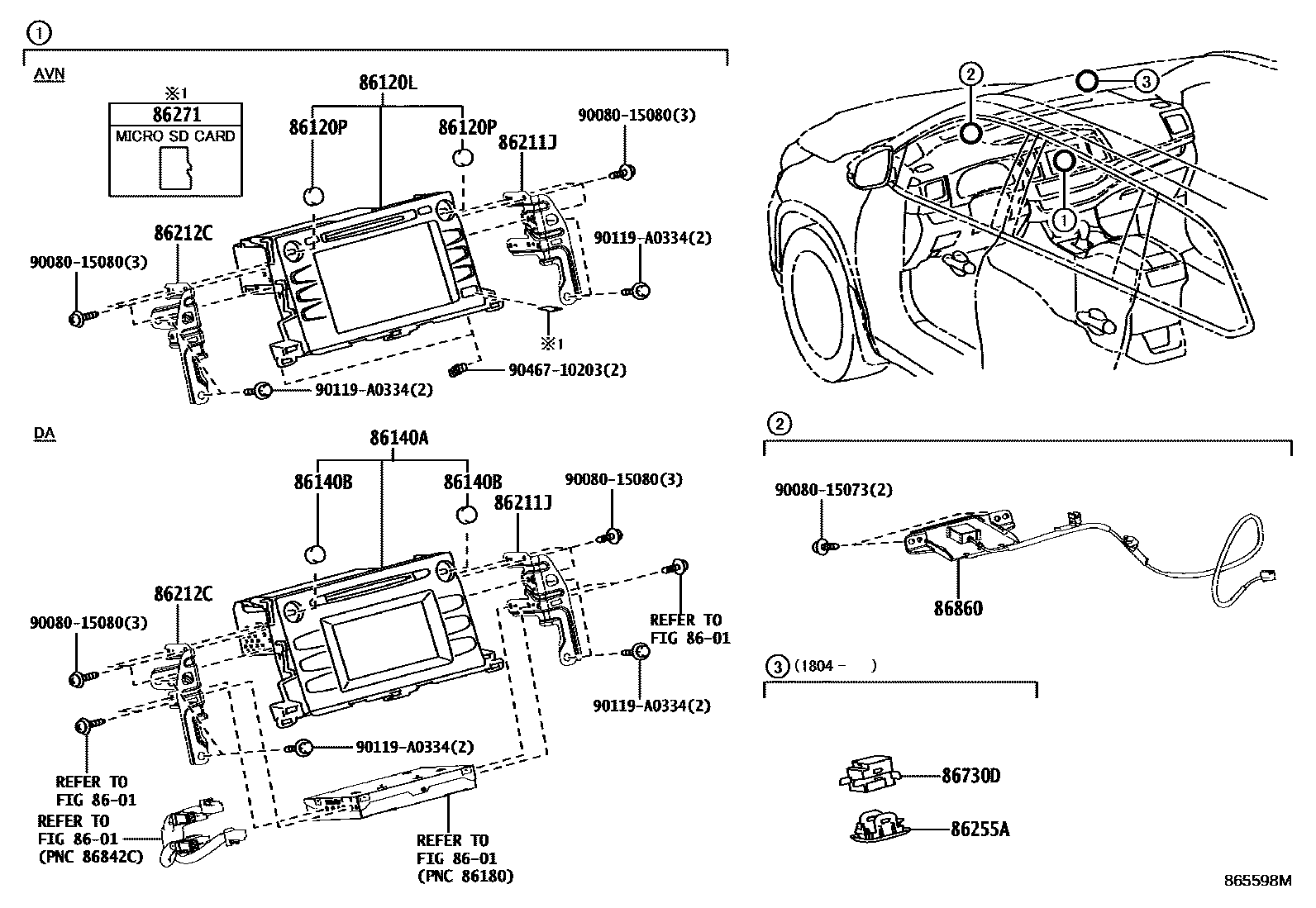 8603 — NAVIGATION & FRONT MONITOR DISPLAY