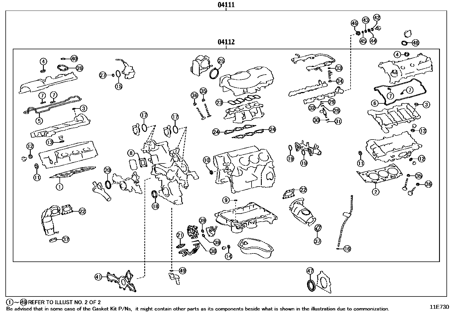 1103 — ENGINE OVERHAUL GASKET KIT