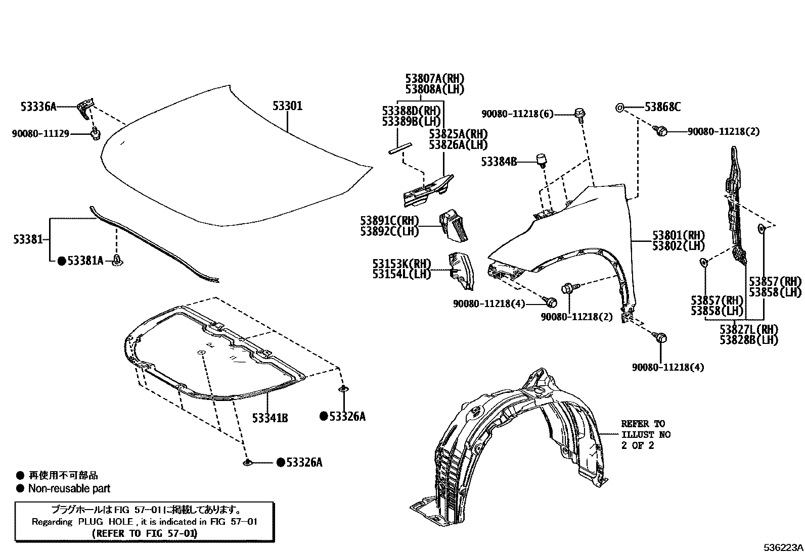 5302 — HOOD & FRONT FENDER