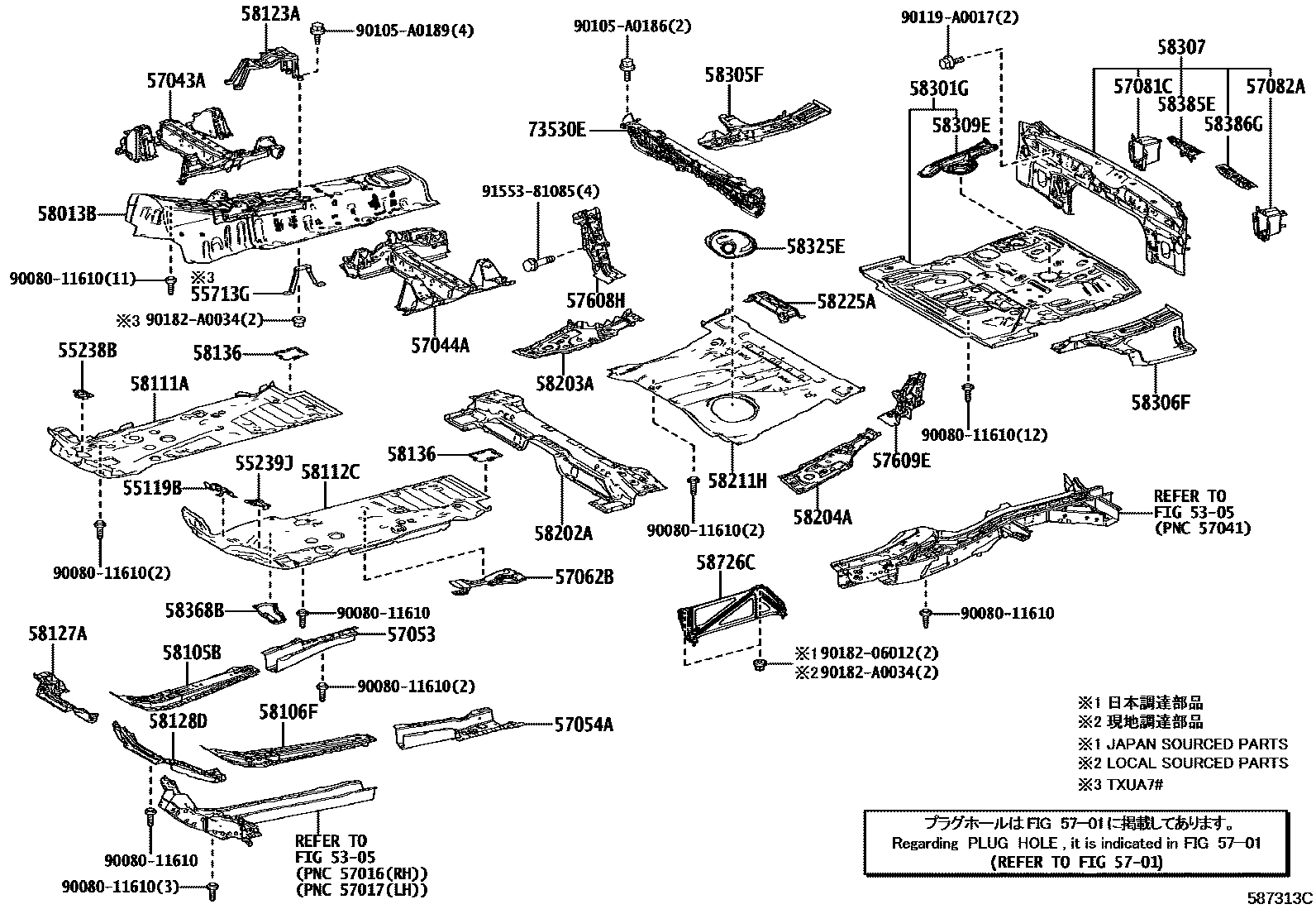 5801 — FLOOR PAN & LOWER BACK PANEL