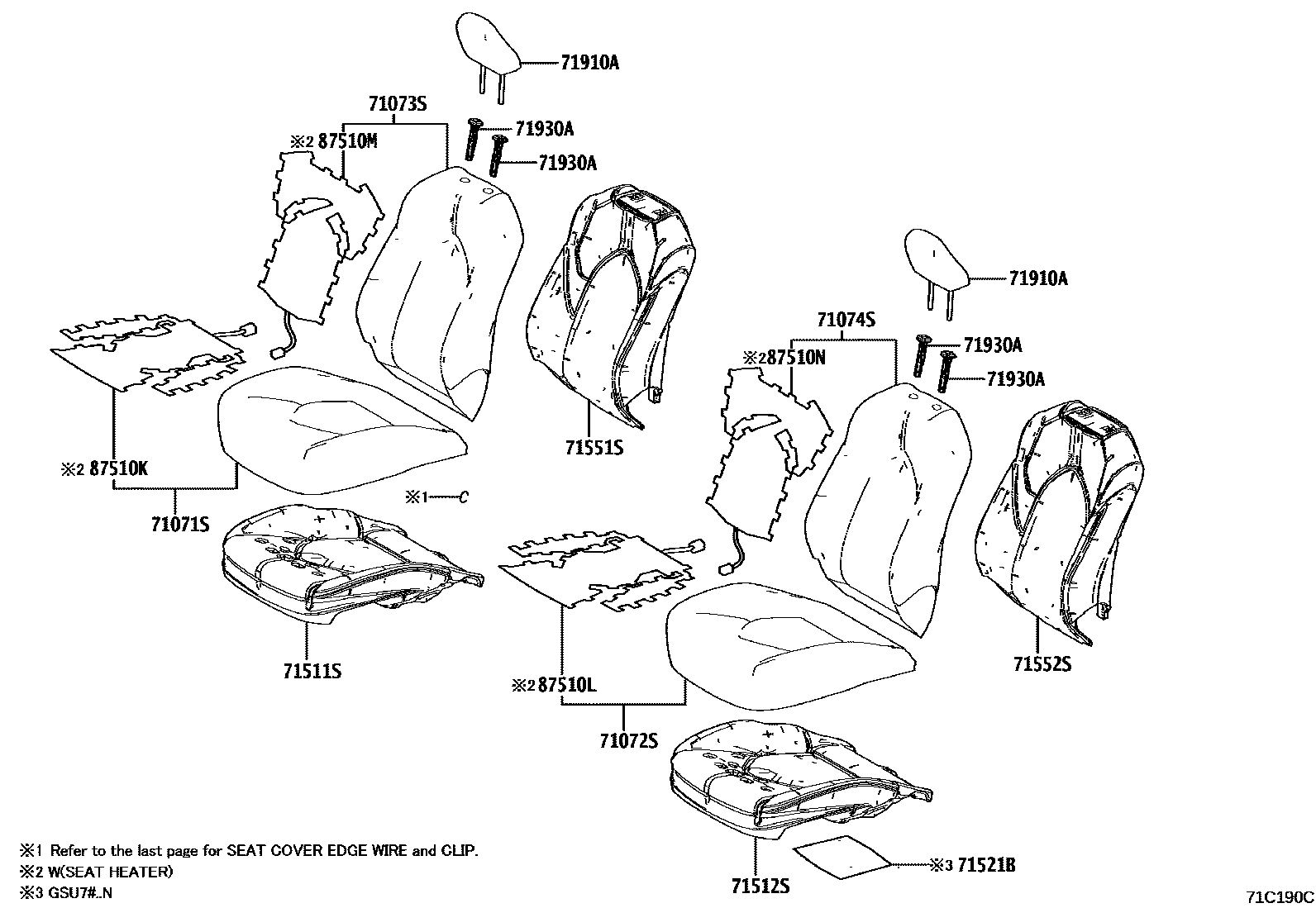 7101 — FRONT SEAT & SEAT TRACK