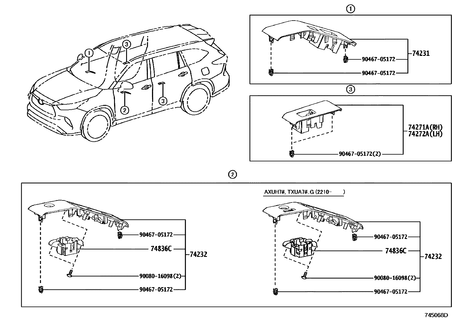 7401 — ARMREST & VISOR