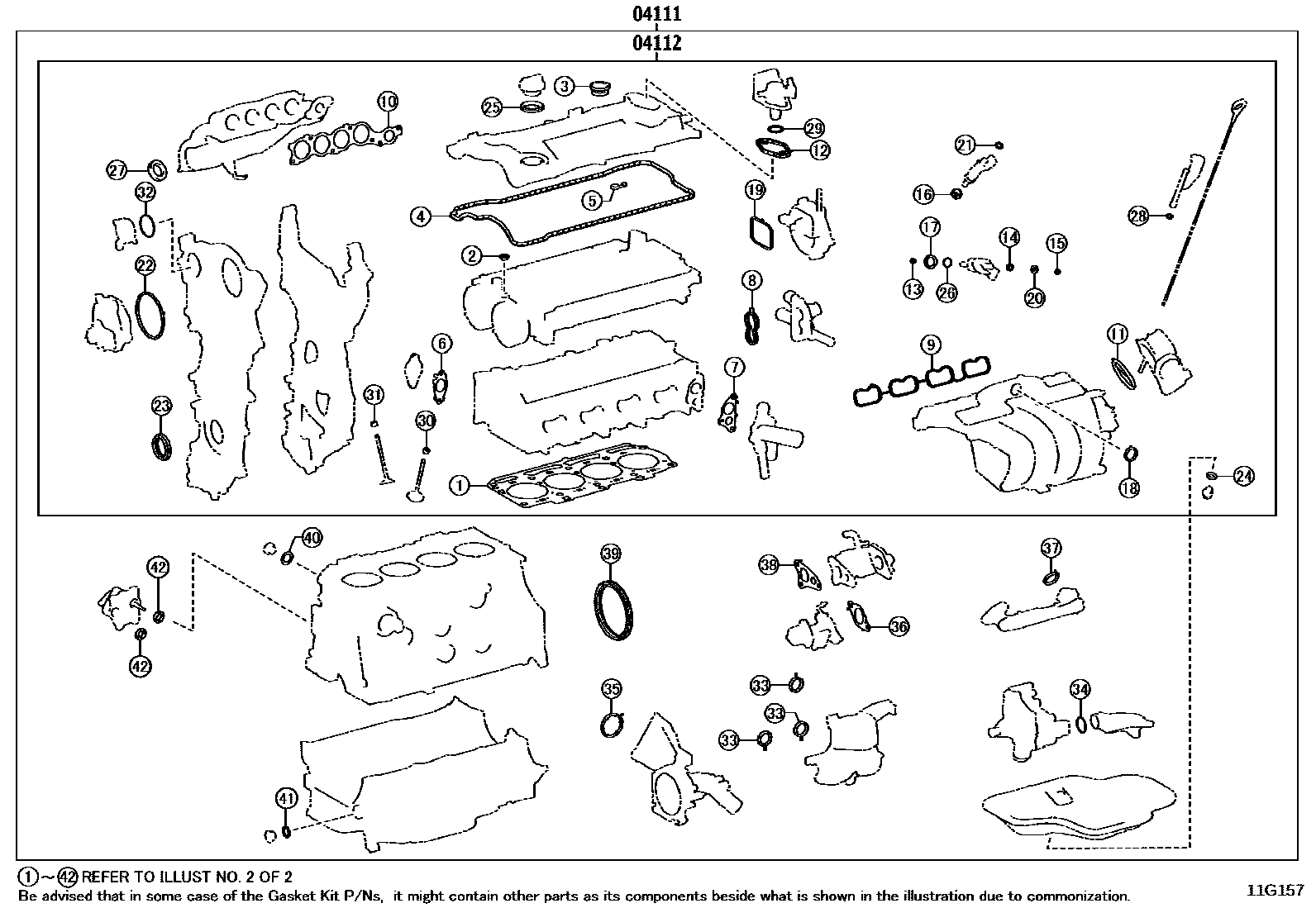1103 — ENGINE OVERHAUL GASKET KIT