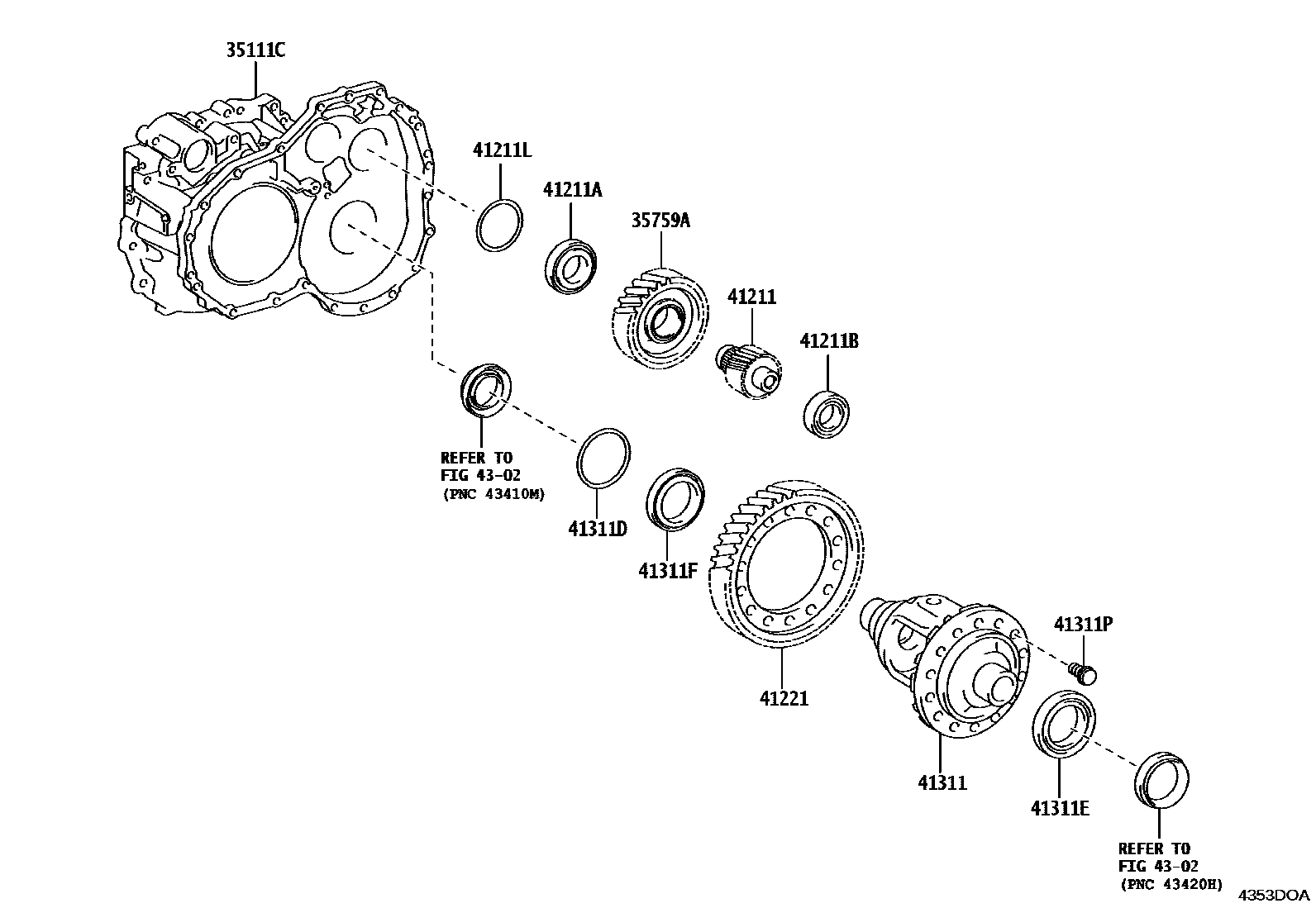 4301 — FRONT AXLE HOUSING & DIFFERENTIAL