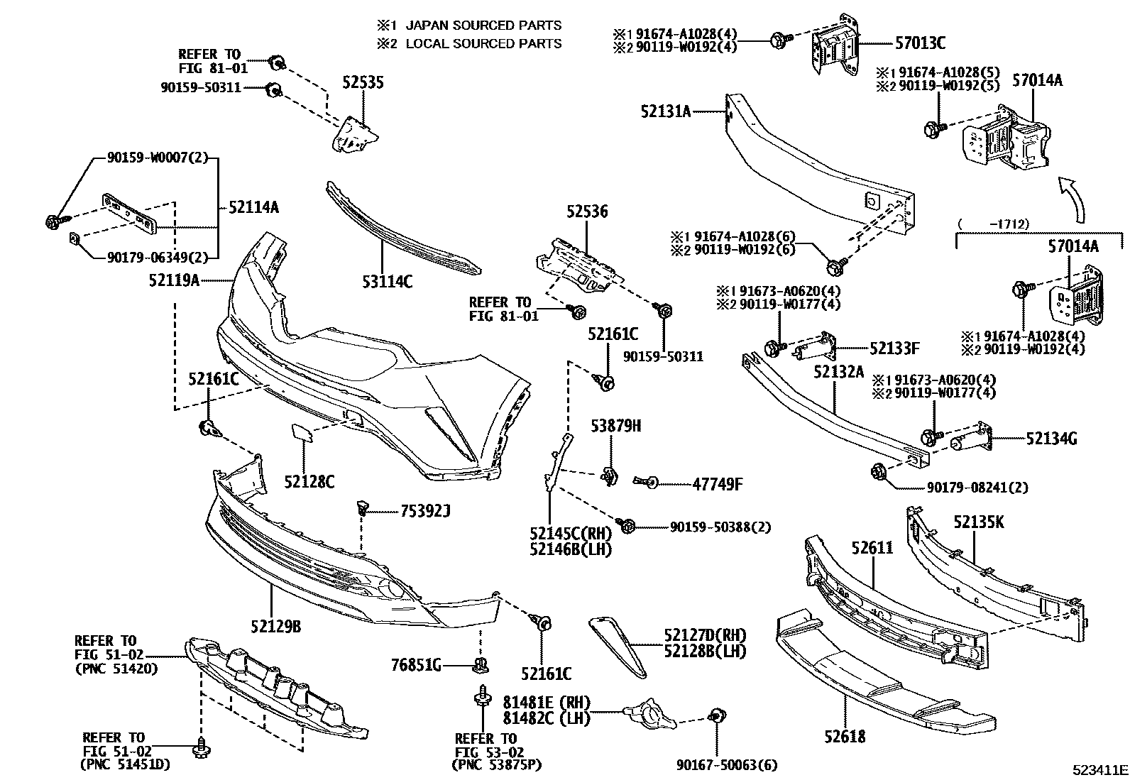 5201 — FRONT BUMPER & BUMPER STAY