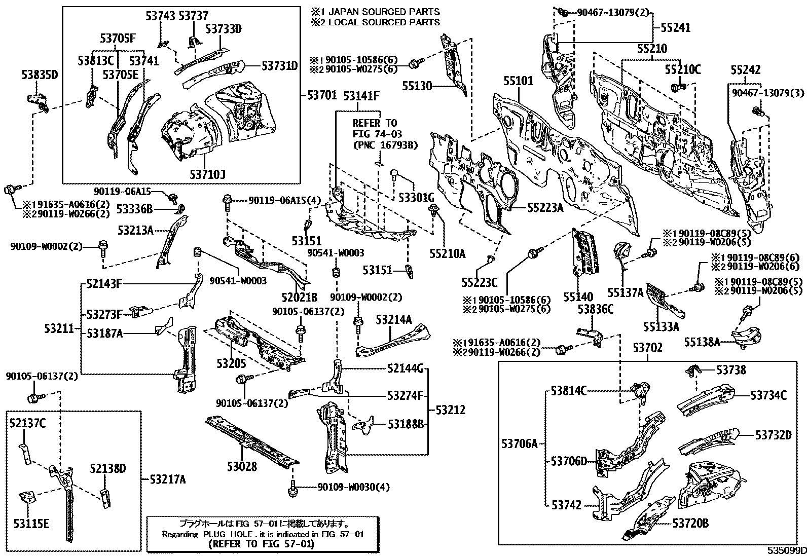 5304 — FRONT FENDER APRON & DASH PANEL