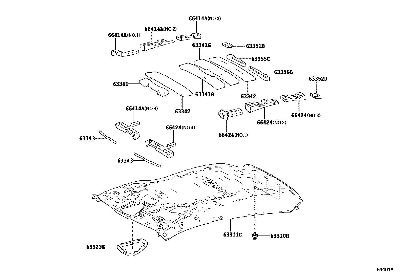 6402 — ROOF HEADLINING & SILENCER PAD
