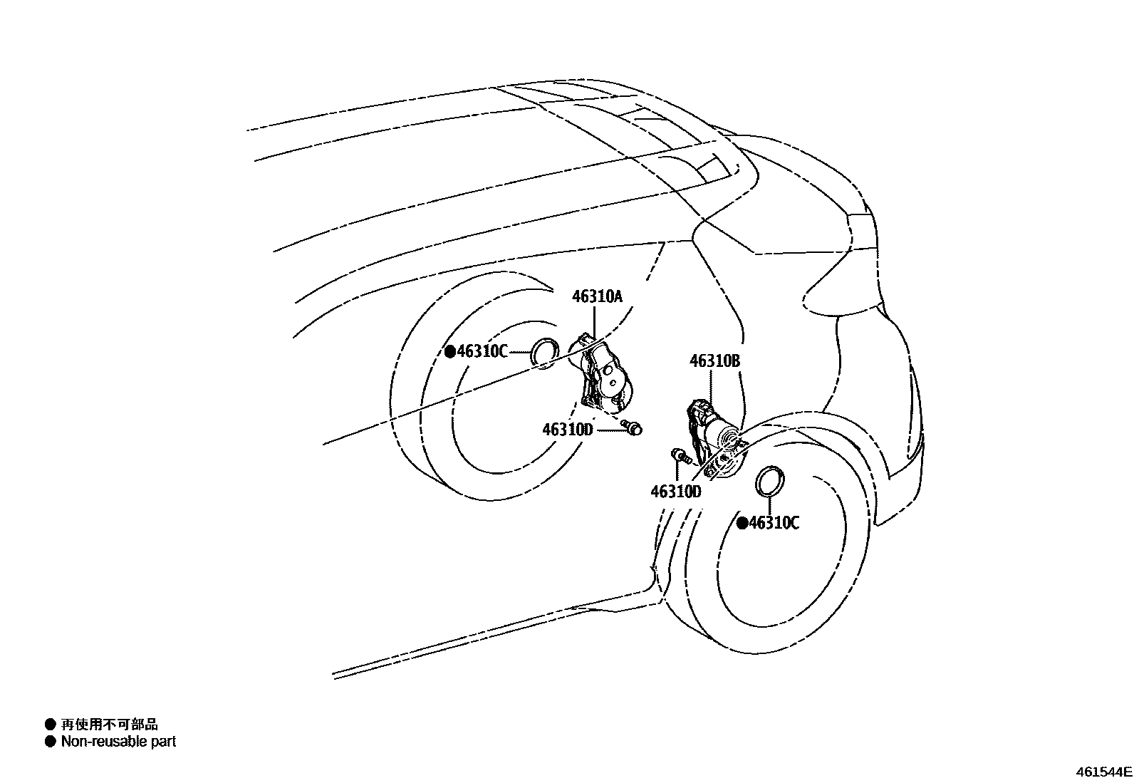 4601 — PARKING BRAKE & CABLE