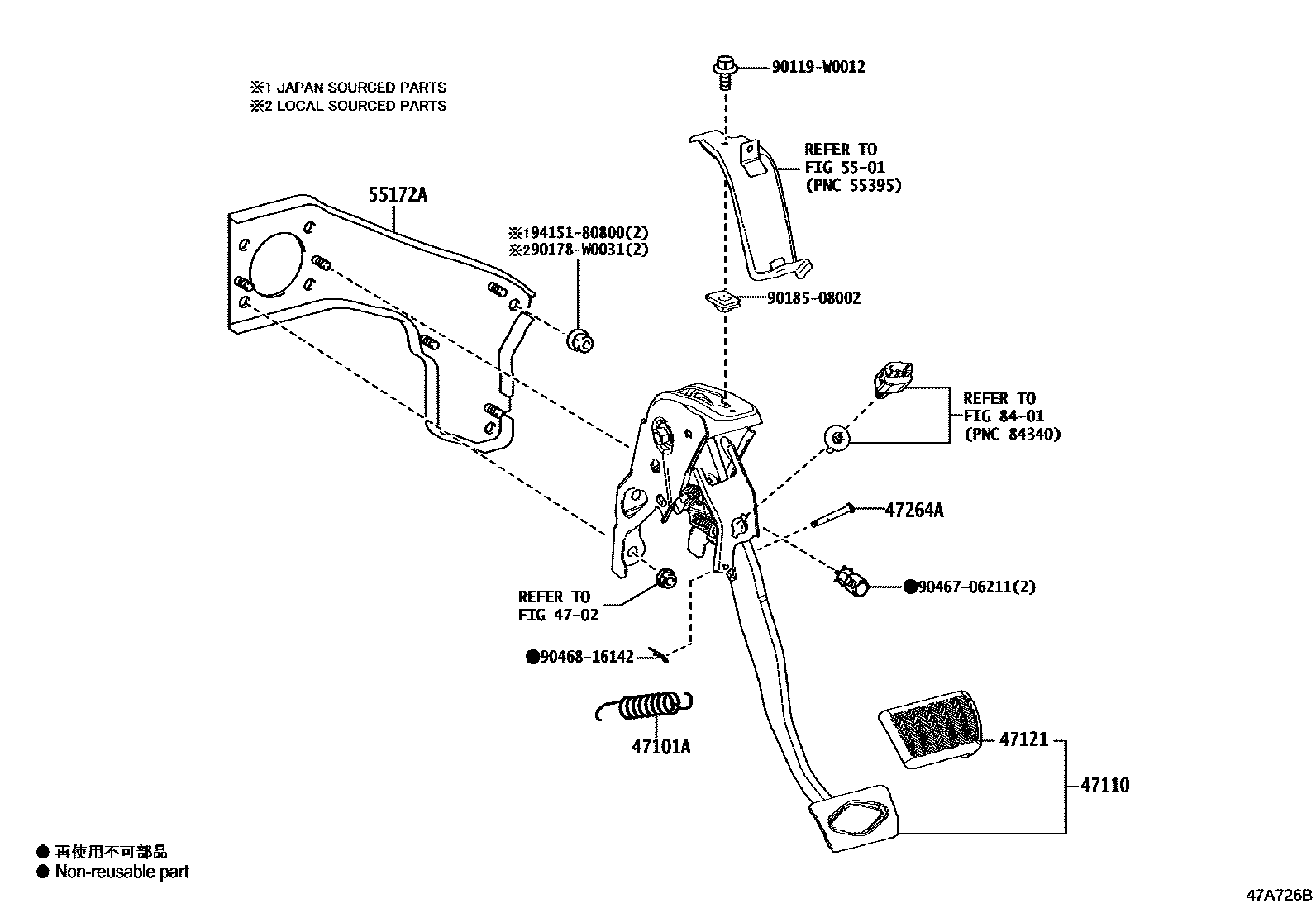 4701 — BRAKE PEDAL & BRACKET