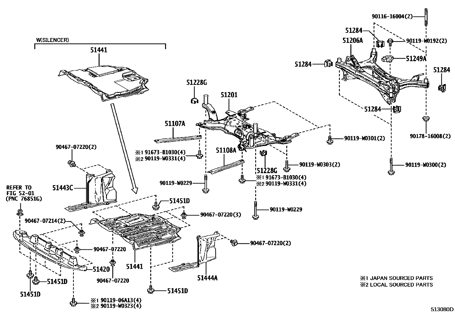 5102 — SUSPENSION CROSSMEMBER & UNDER COVER