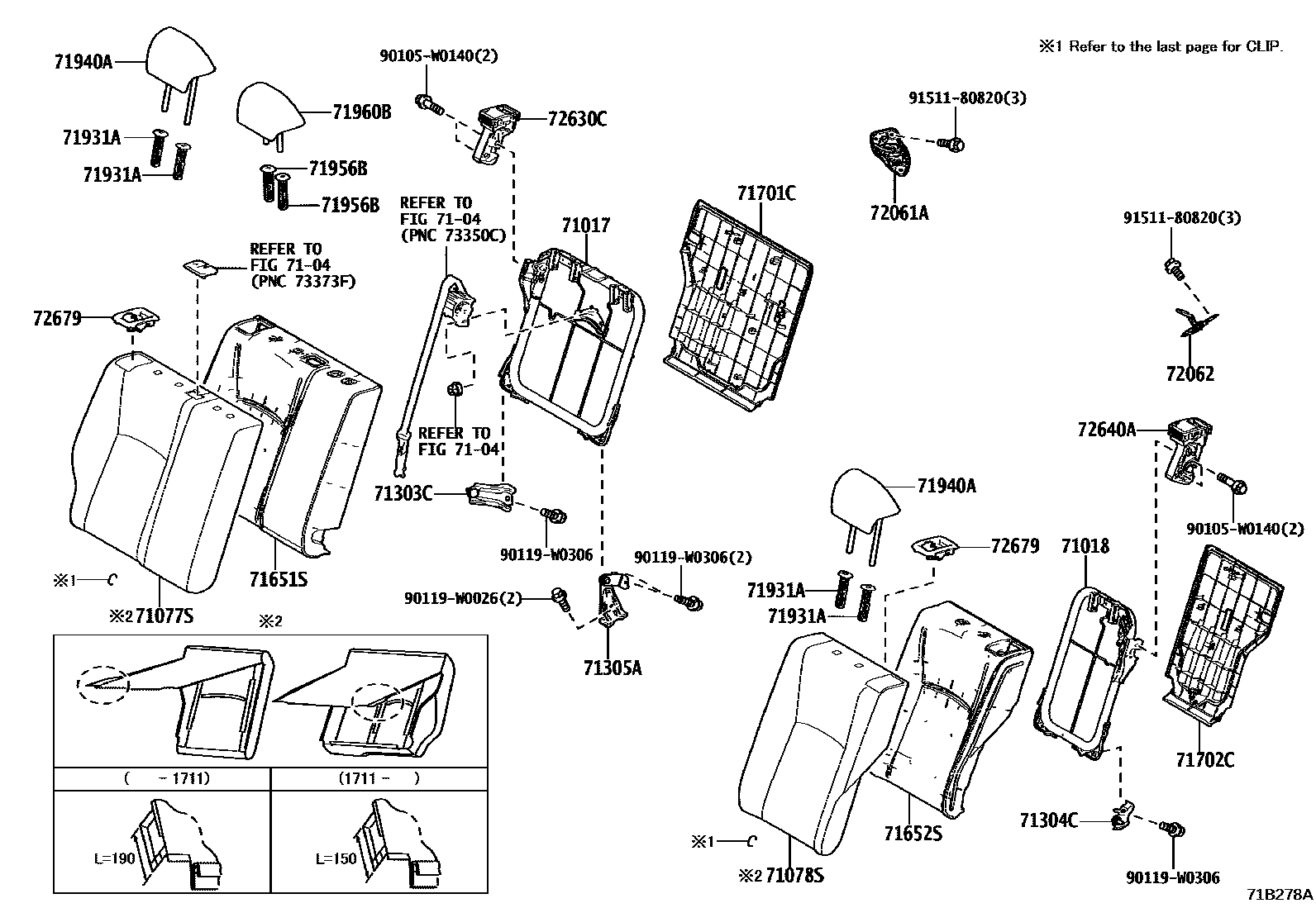 7102 — REAR SEAT & SEAT TRACK