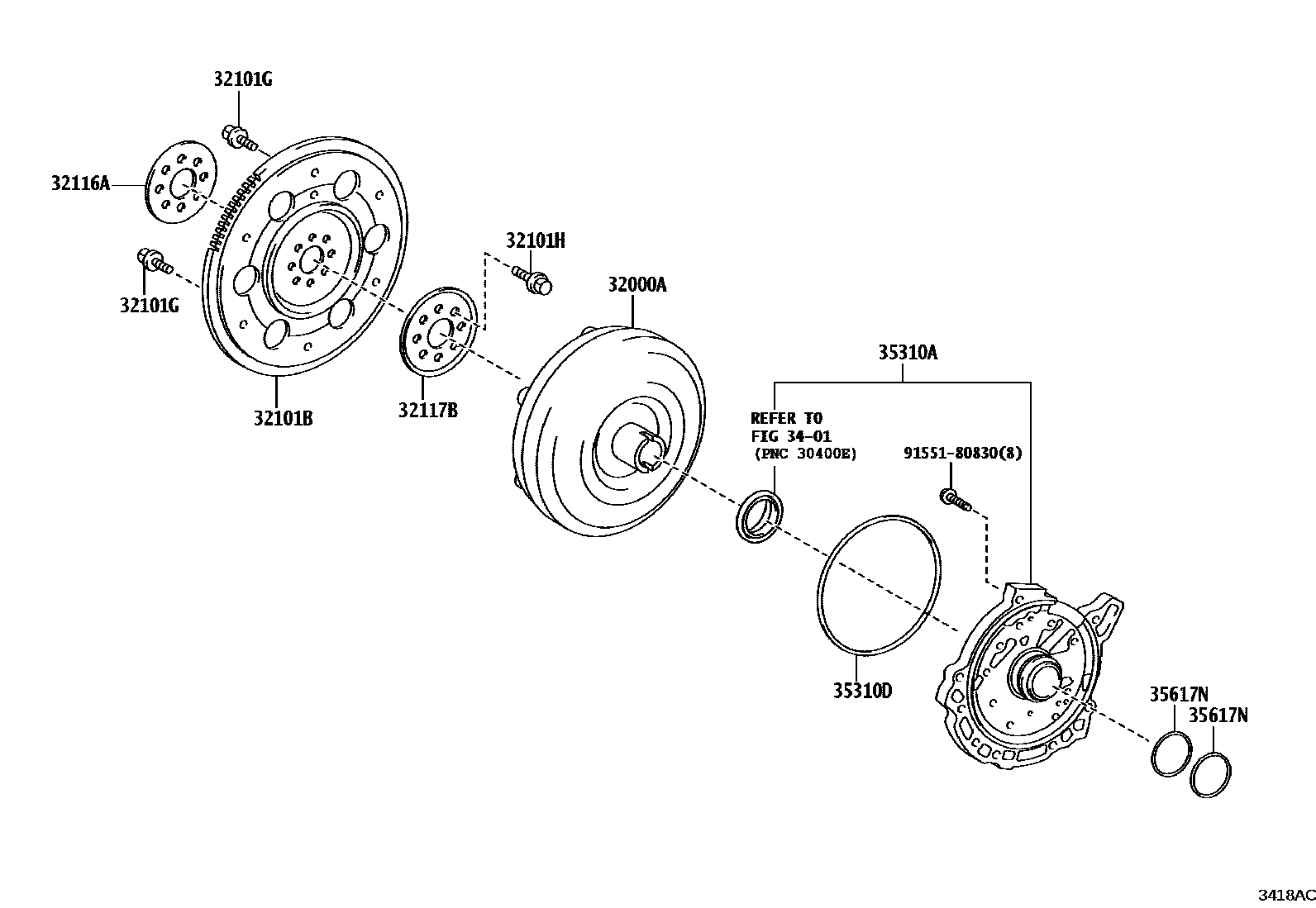 3402 — TORQUE CONVERTER, FRONT OIL PUMP(CVT)