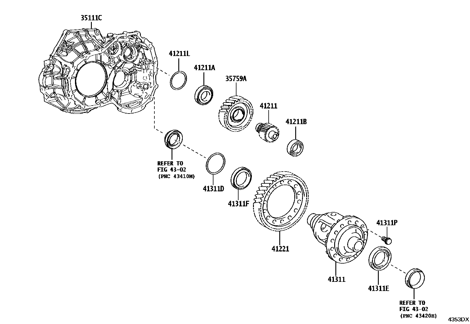 4301 — FRONT AXLE HOUSING & DIFFERENTIAL