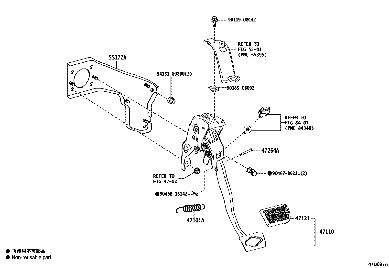 4701 — BRAKE PEDAL & BRACKET