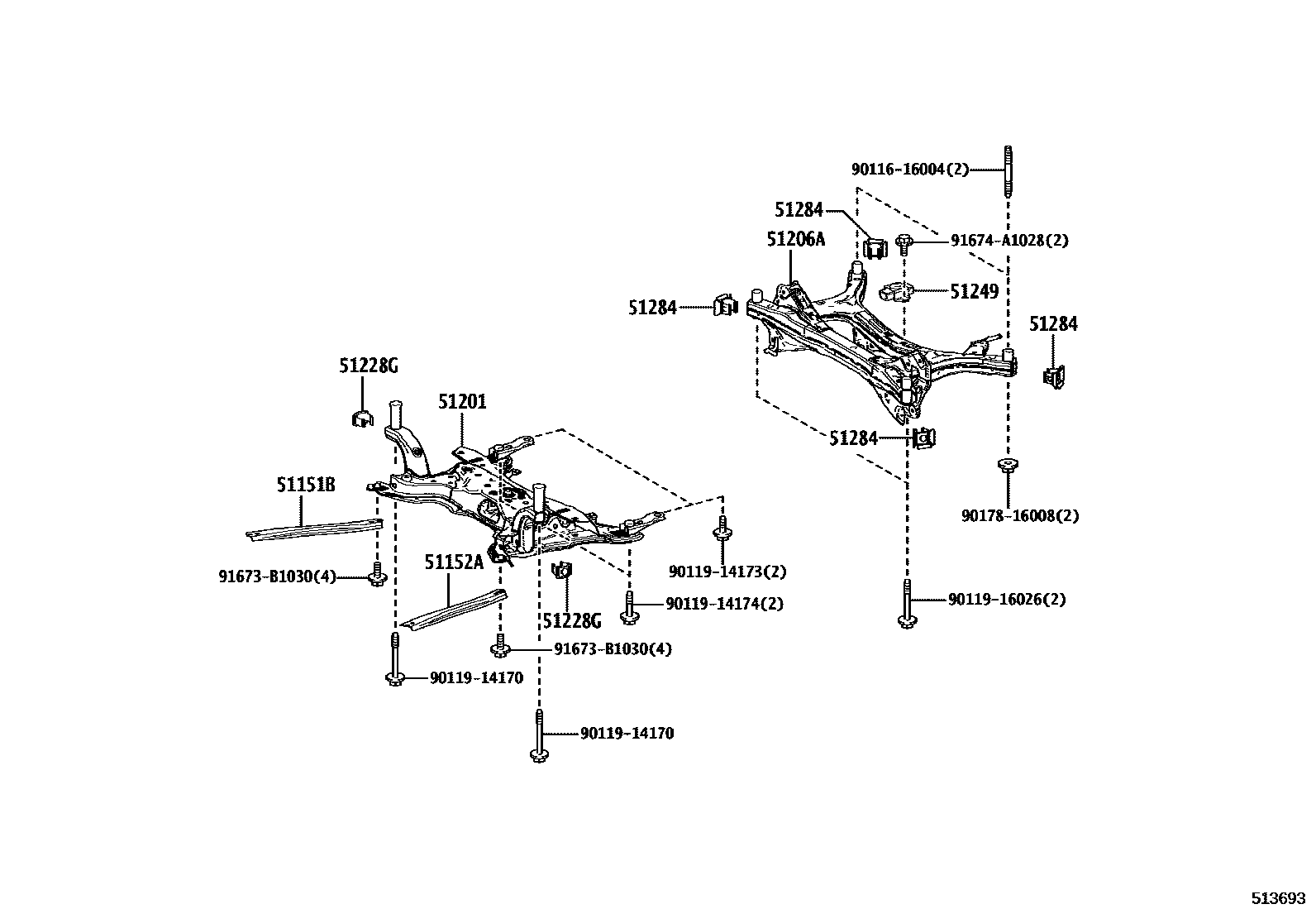 5102 — SUSPENSION CROSSMEMBER & UNDER COVER