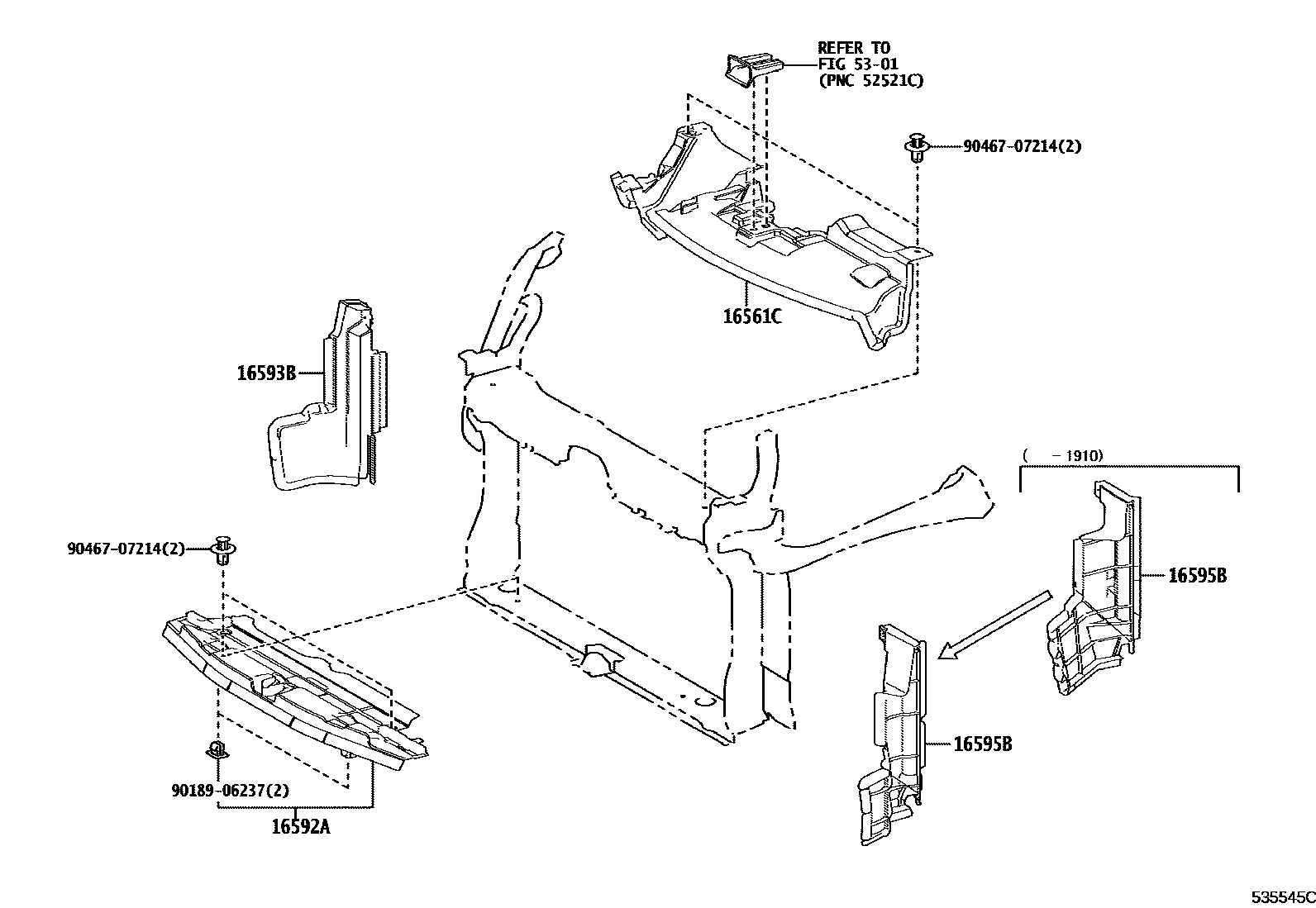 5304 — FRONT FENDER APRON & DASH PANEL