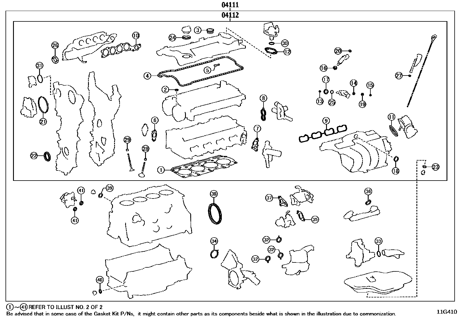 1103 — ENGINE OVERHAUL GASKET KIT