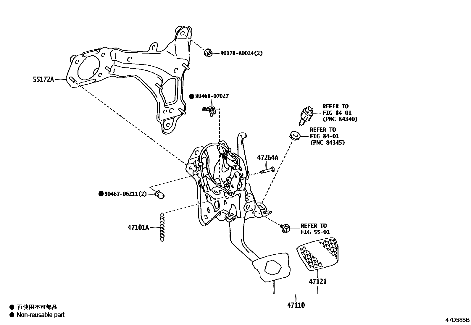 4701 — BRAKE PEDAL & BRACKET