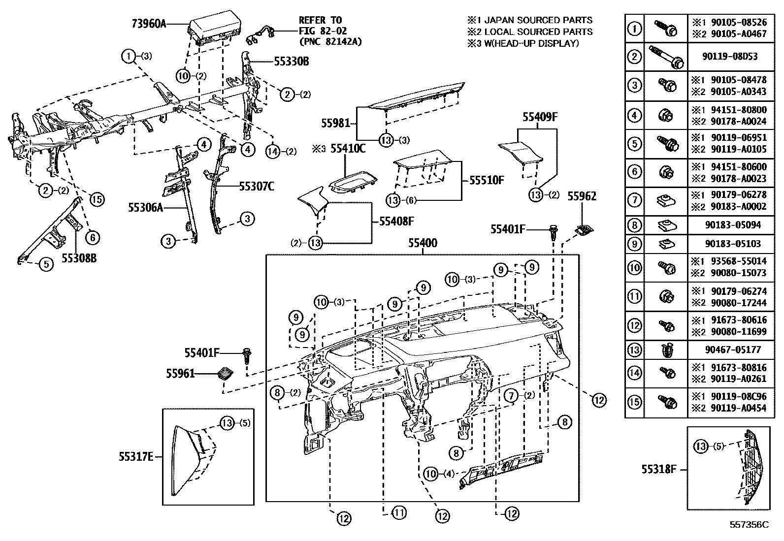 5501 — INSTRUMENT PANEL & GLOVE COMPARTMENT